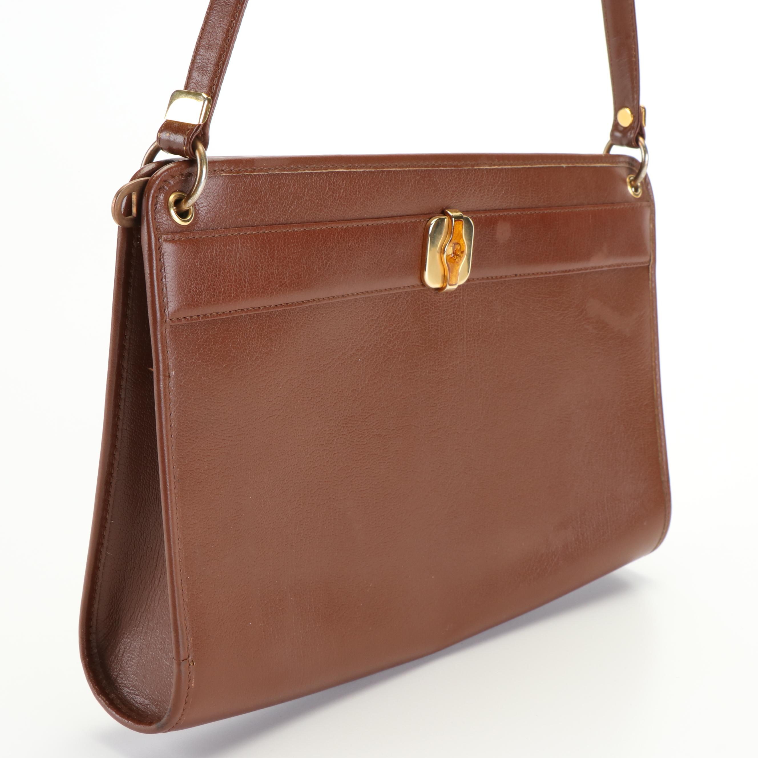 Christain Dior Shoulder Bag in Brown Leather