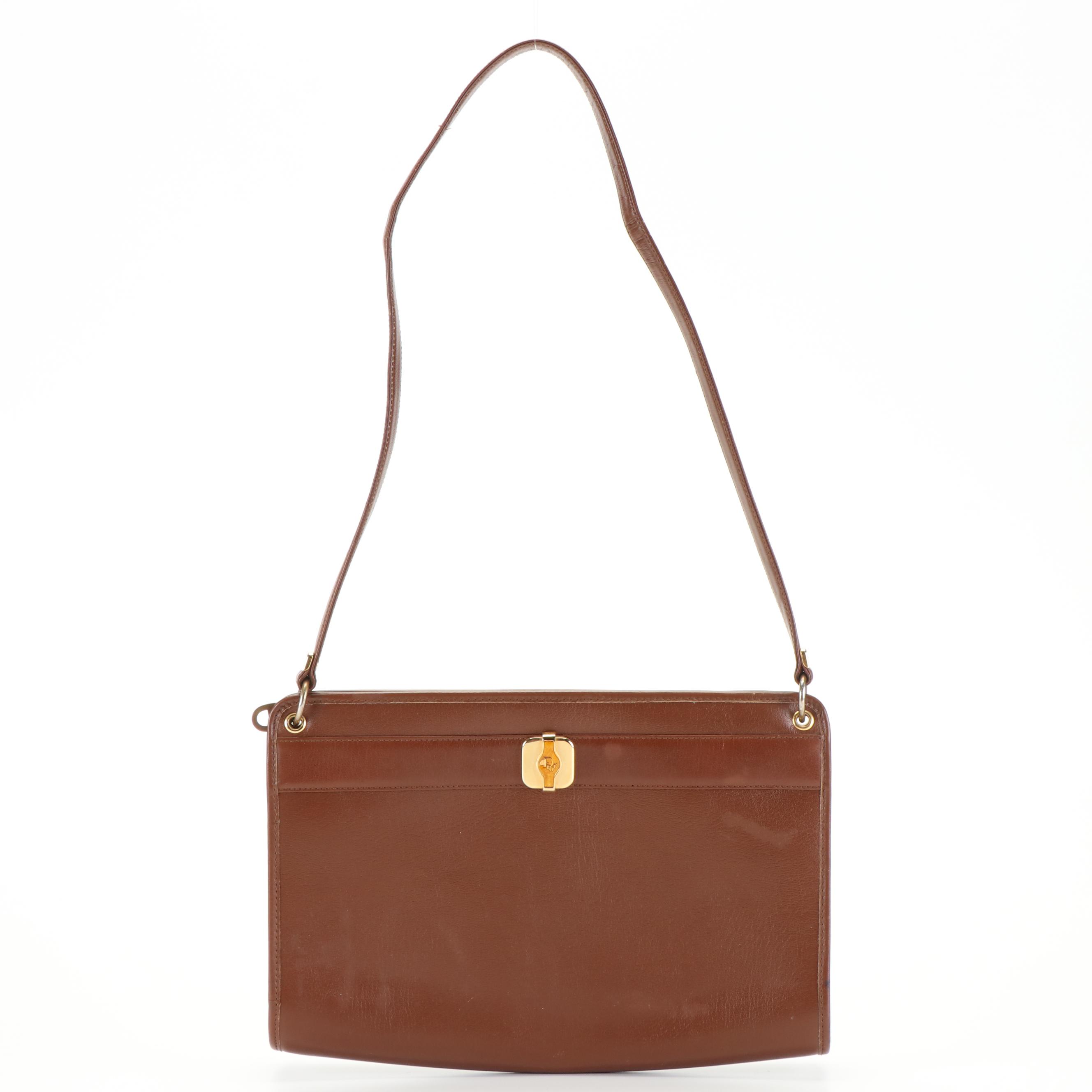 Christain Dior Shoulder Bag in Brown Leather EBTH