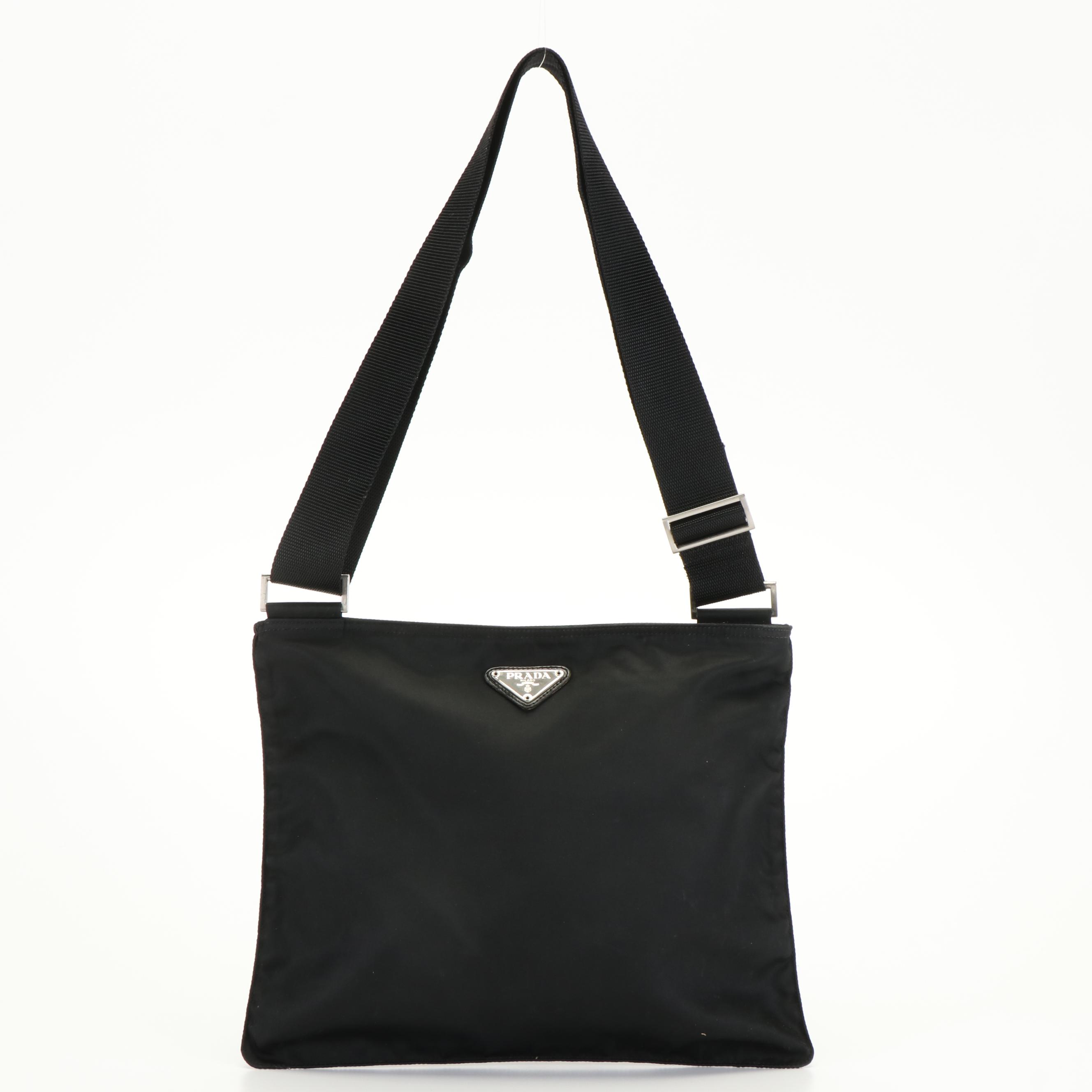 Prada Viaggio Black Tessuto Nylon Messenger Bag