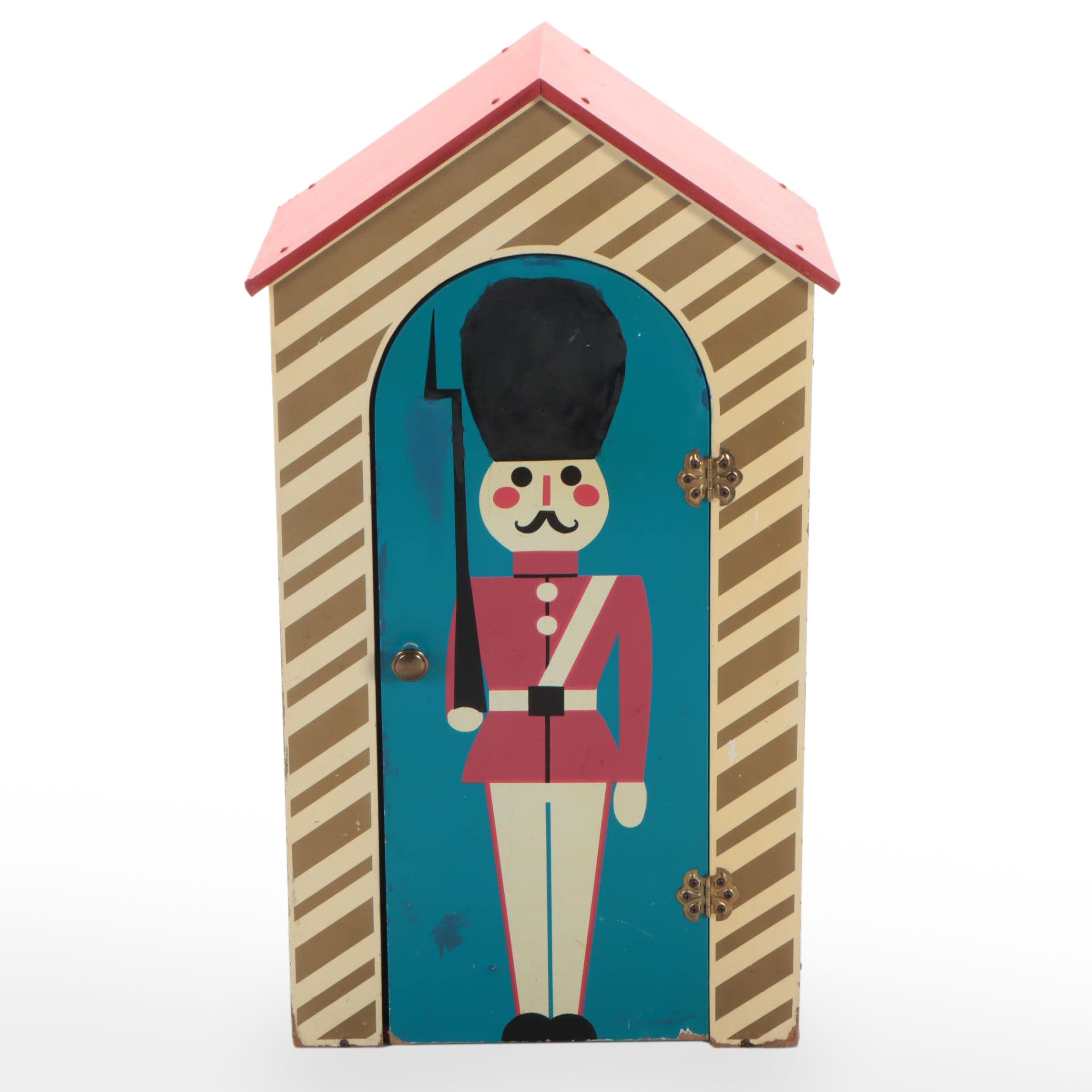 Polychrome Wooden Nutcracker Motif Doll House