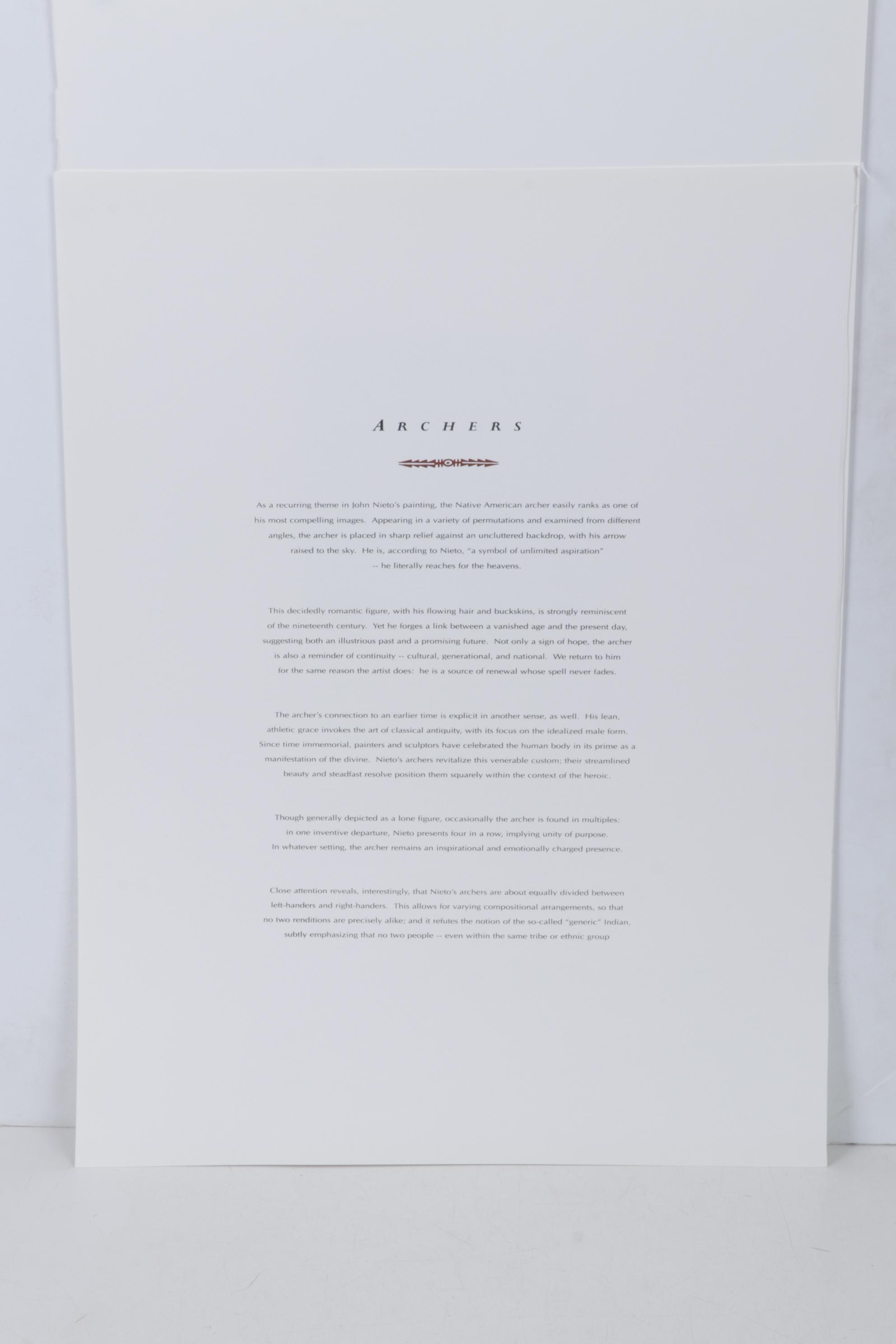 John Nieto Serigraph "Archers," circa 1996