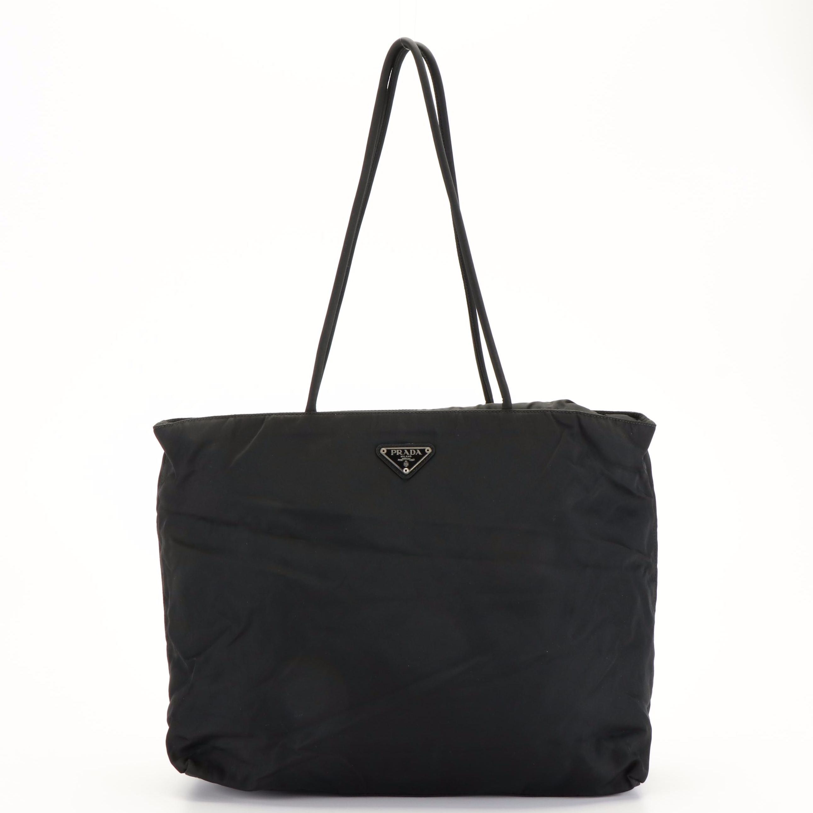 Prada City Tote in Black Tessuto Nylon