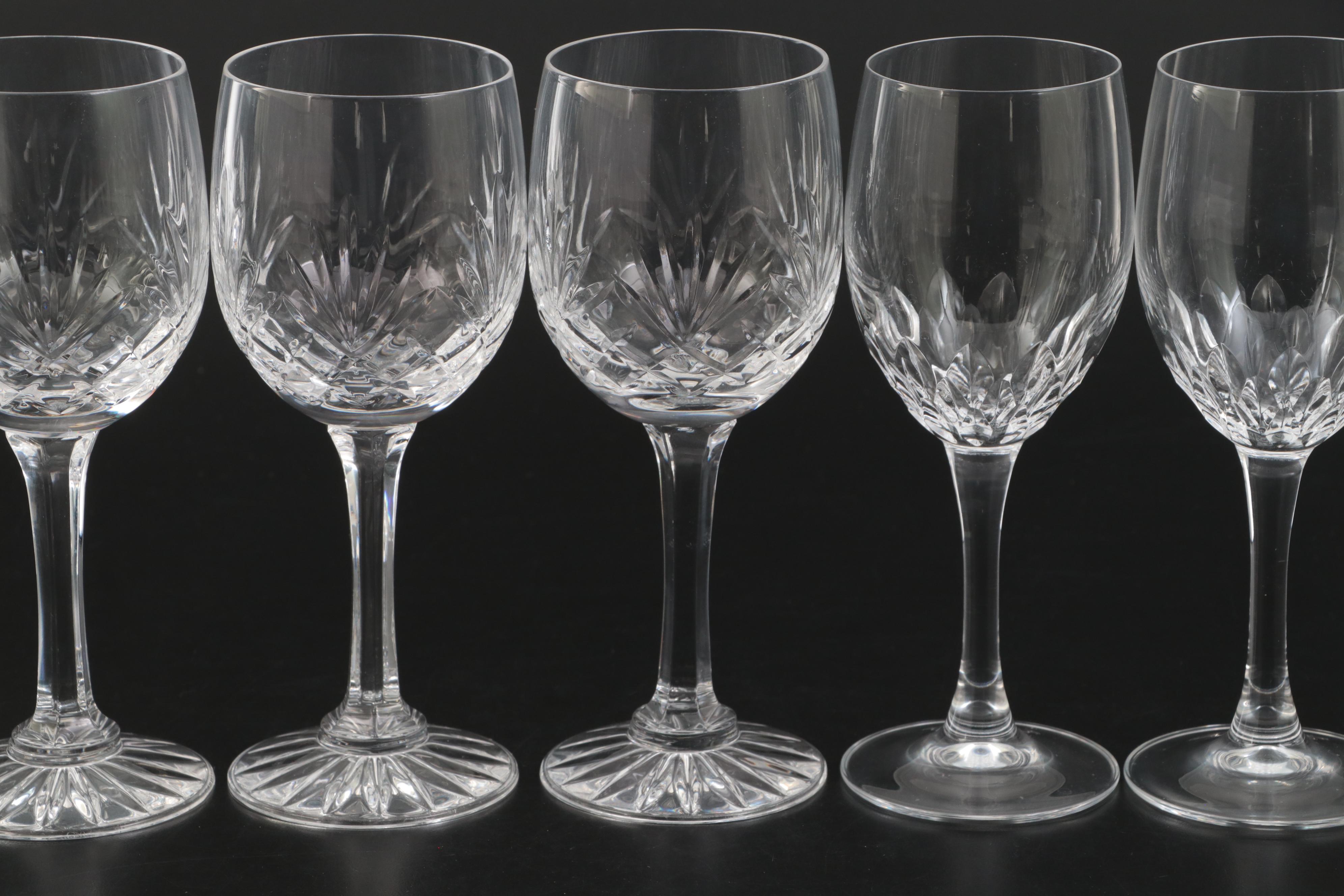 Bohemia Crystal-Crystalex with Other Wine Glasses and Decanter, 20th Century