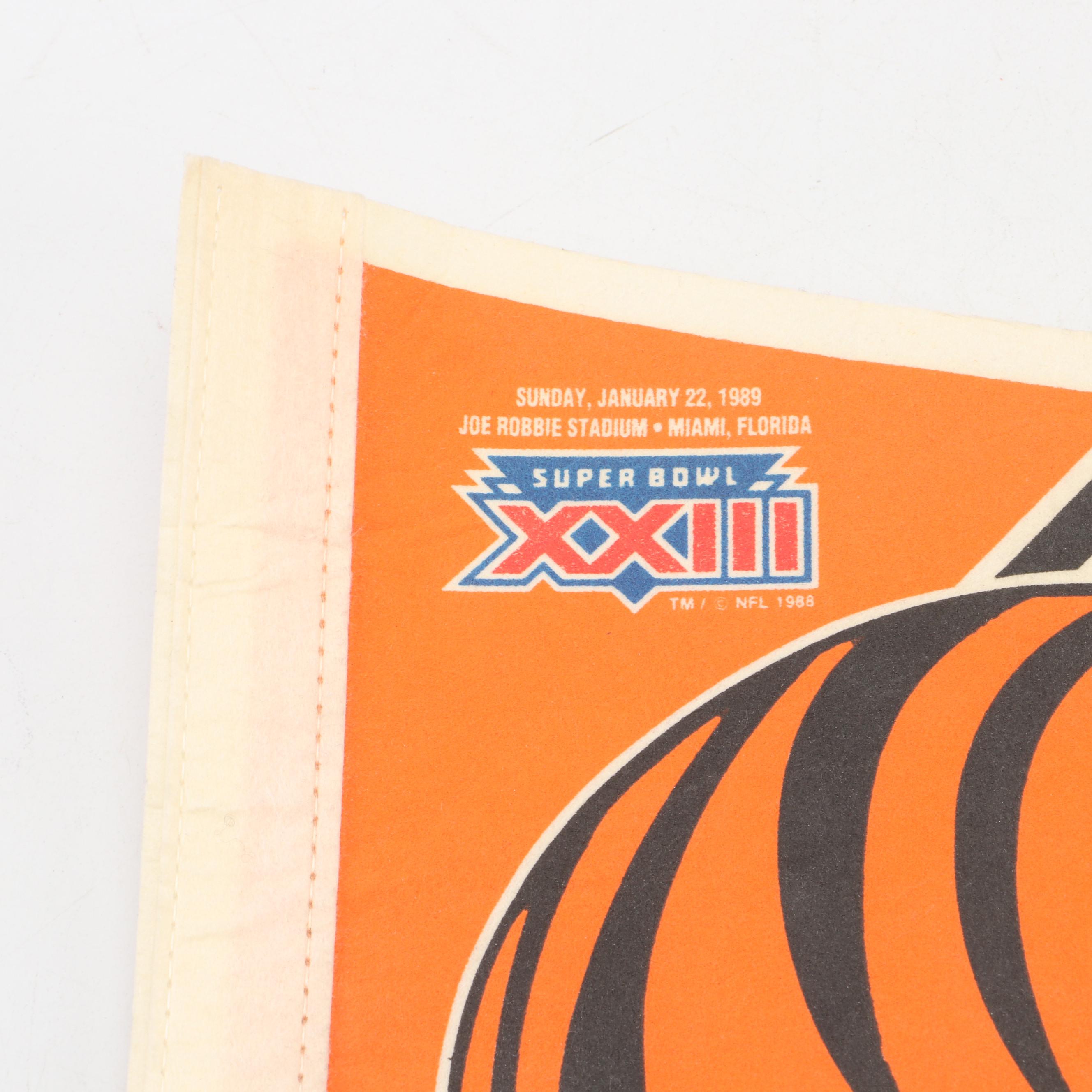 Cincinnati Bengals and 1990 World Series Cincinnati Reds Felt Pennants