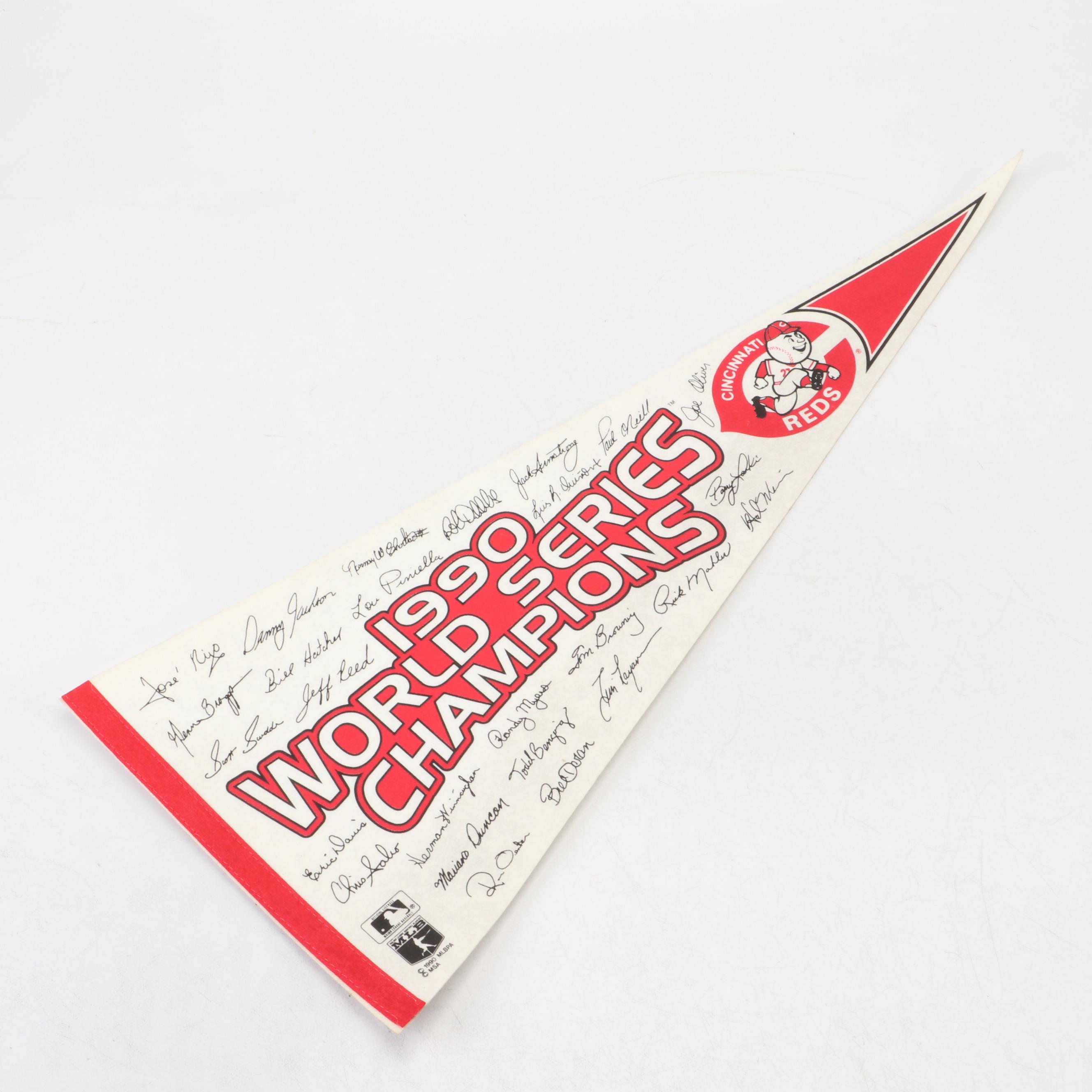 Cincinnati Bengals and 1990 World Series Cincinnati Reds Felt Pennants