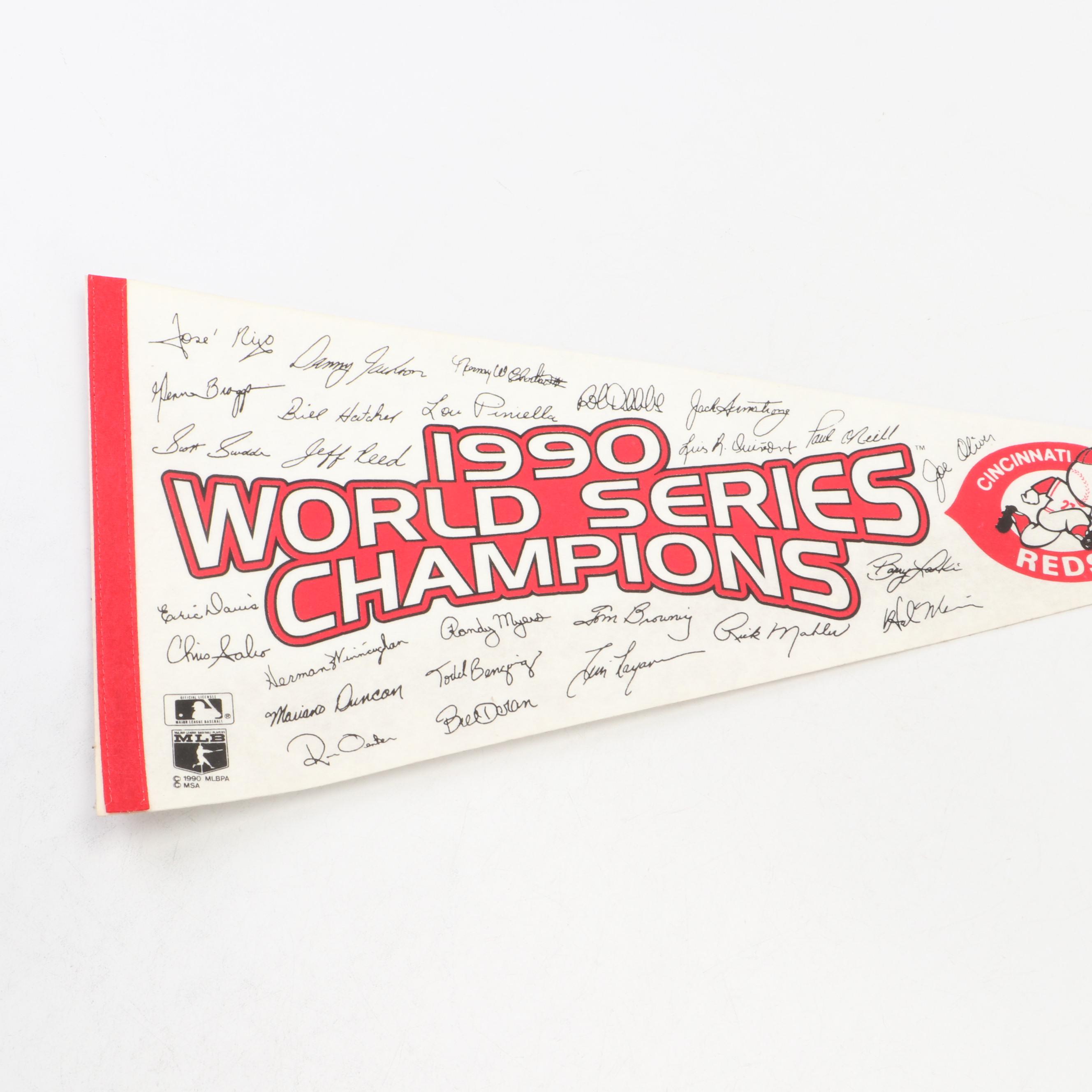 Cincinnati Bengals and 1990 World Series Cincinnati Reds Felt Pennants