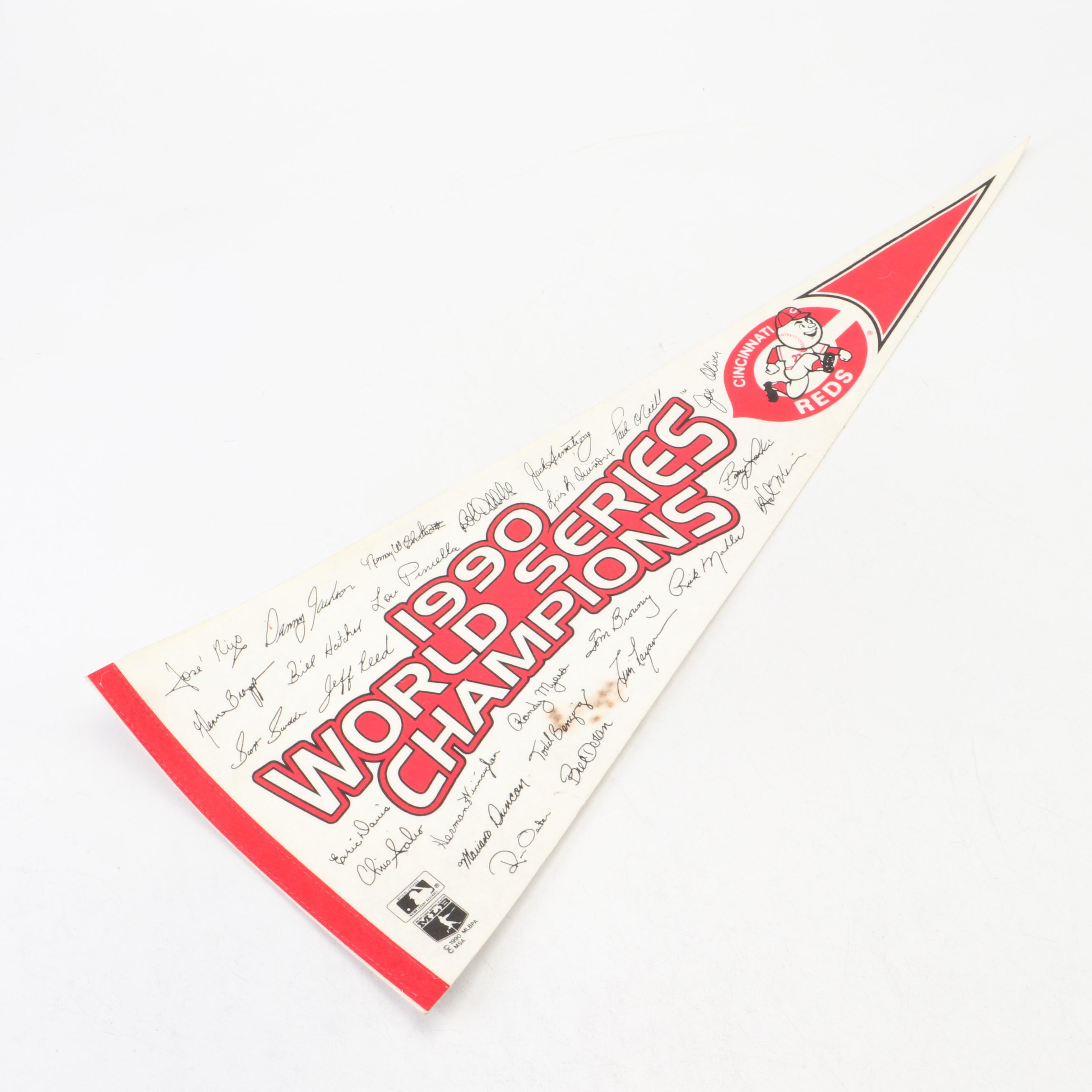 Cincinnati Bengals and 1990 World Series Cincinnati Reds Felt Pennants