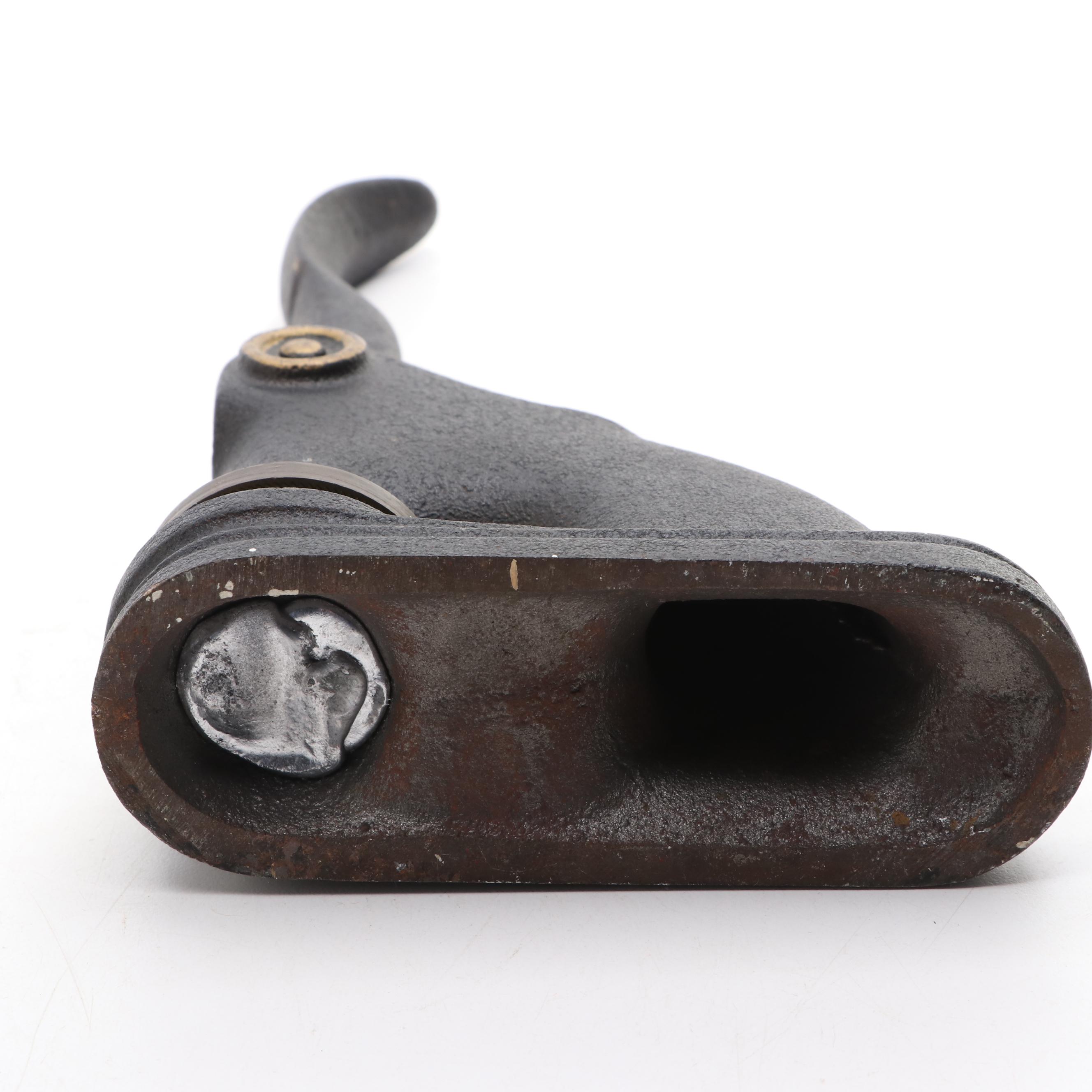 Cast Iron Embossing Notary Seal Press, Mid 20th Century