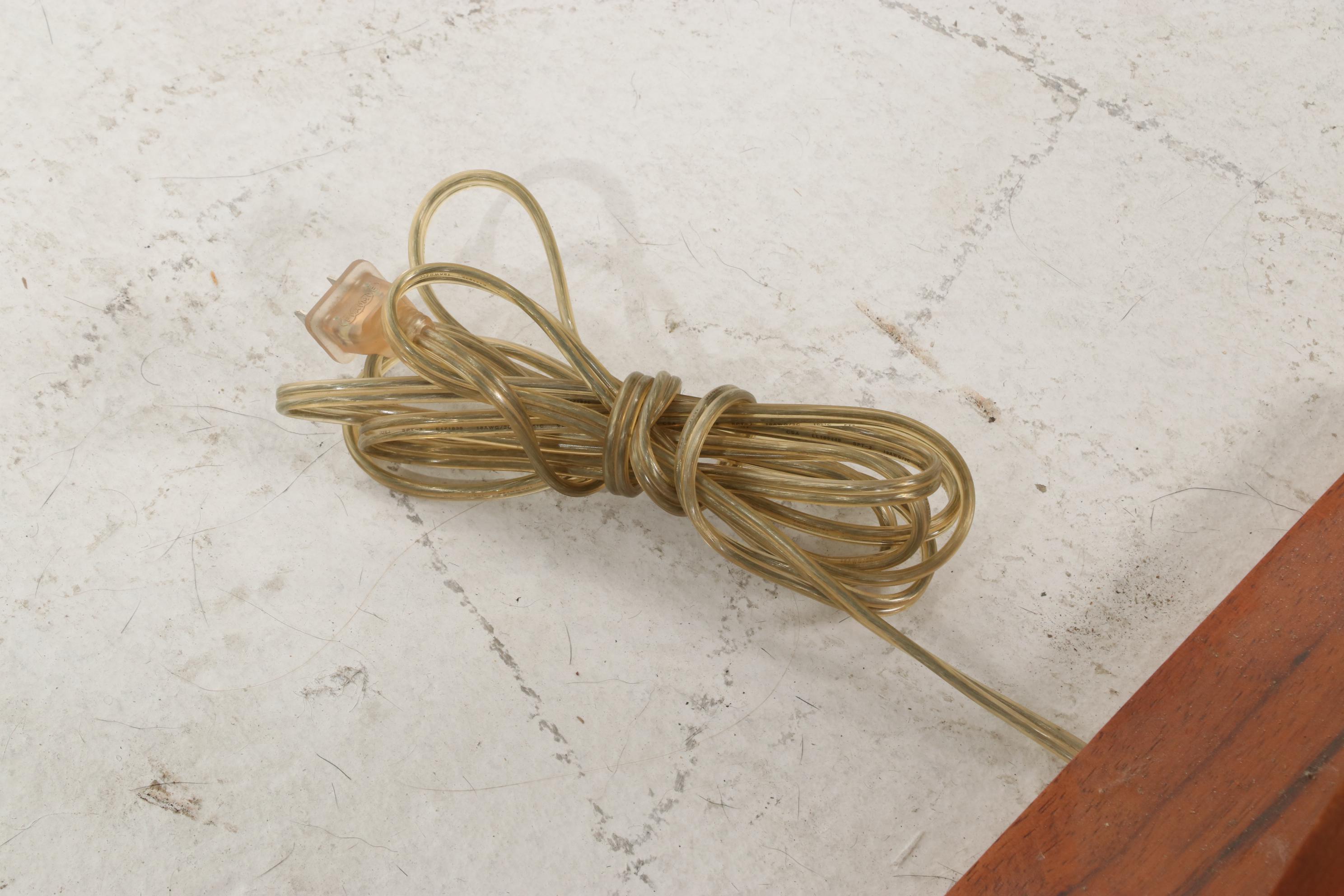 Prairie Style Wood and Acrylic Torchiere Lamp, Late 20th Century