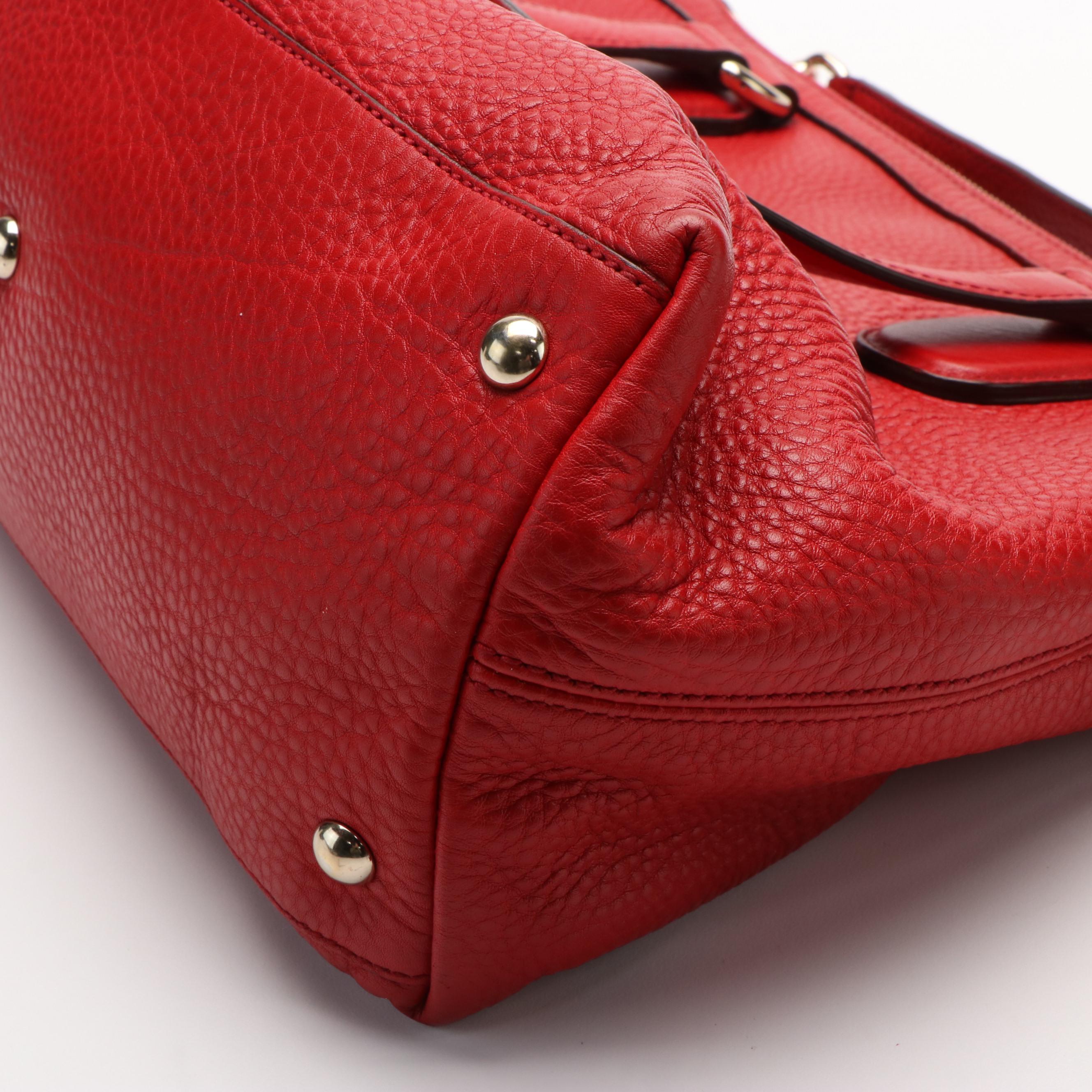 Gucci Soho Hobo Crossbody Tote in Red Leather