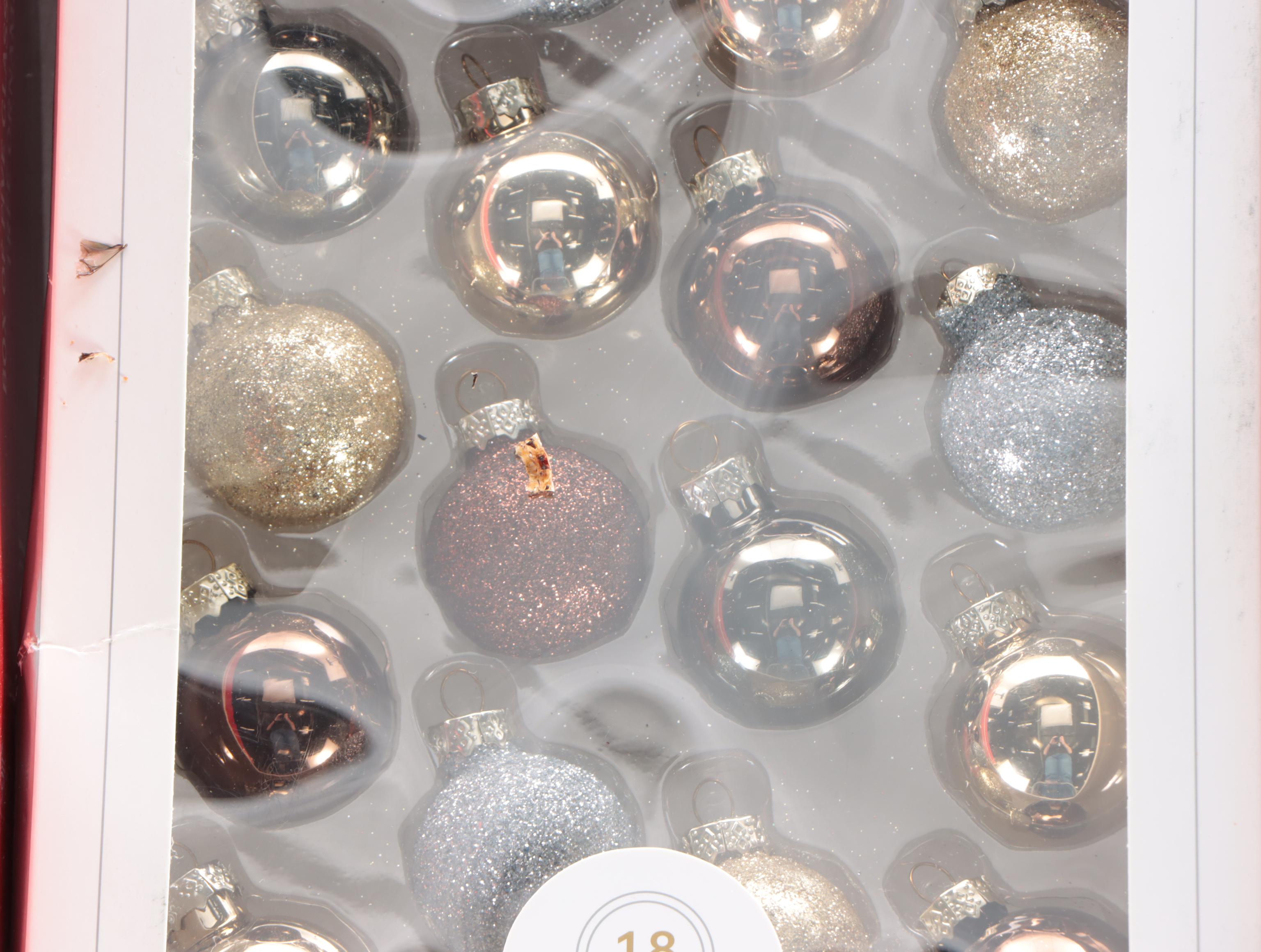 Pyramid Jumbo and Other Glass Ornaments