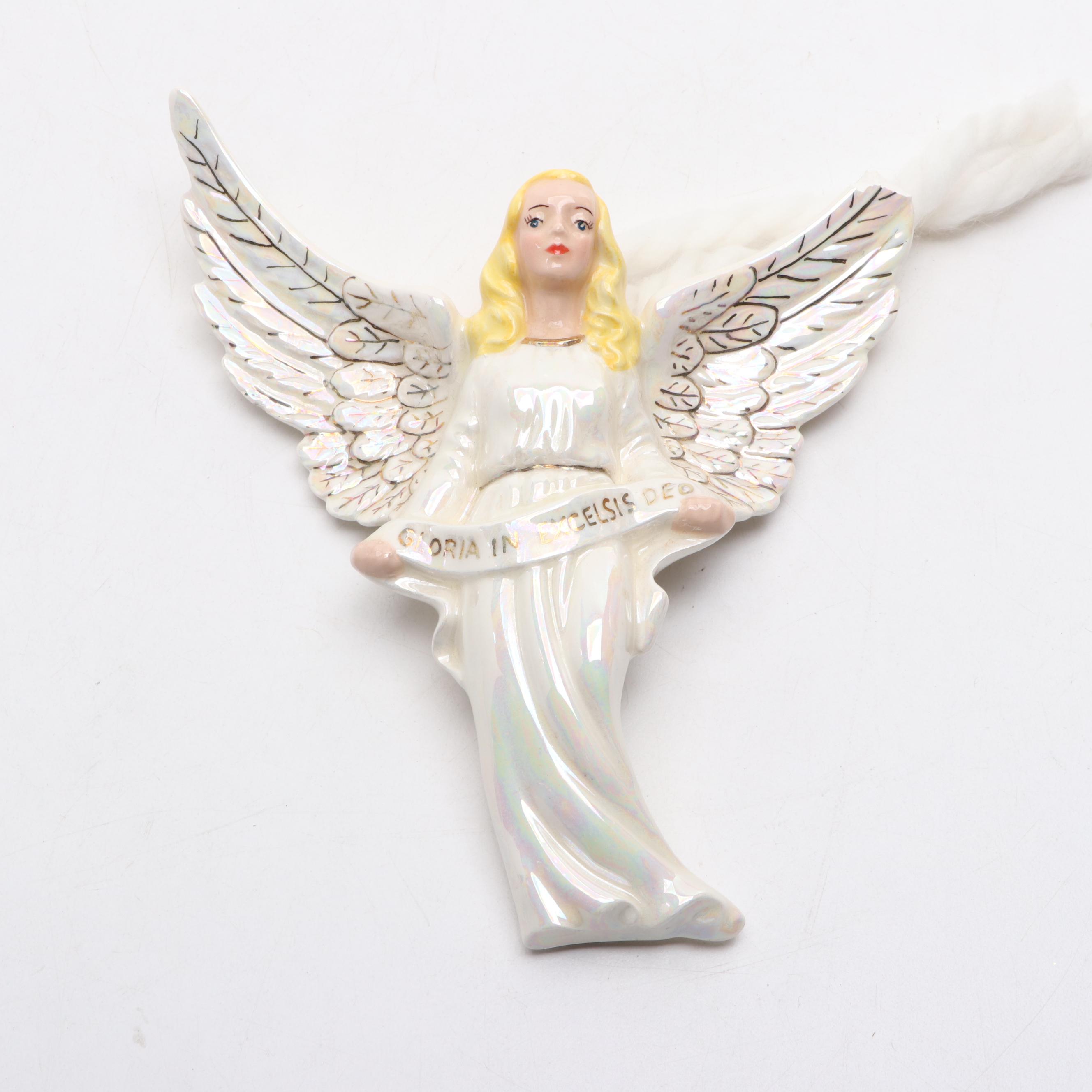 Holland Mold Hand-Painted Lustreware and Gilt Ceramic Nativity Figurines