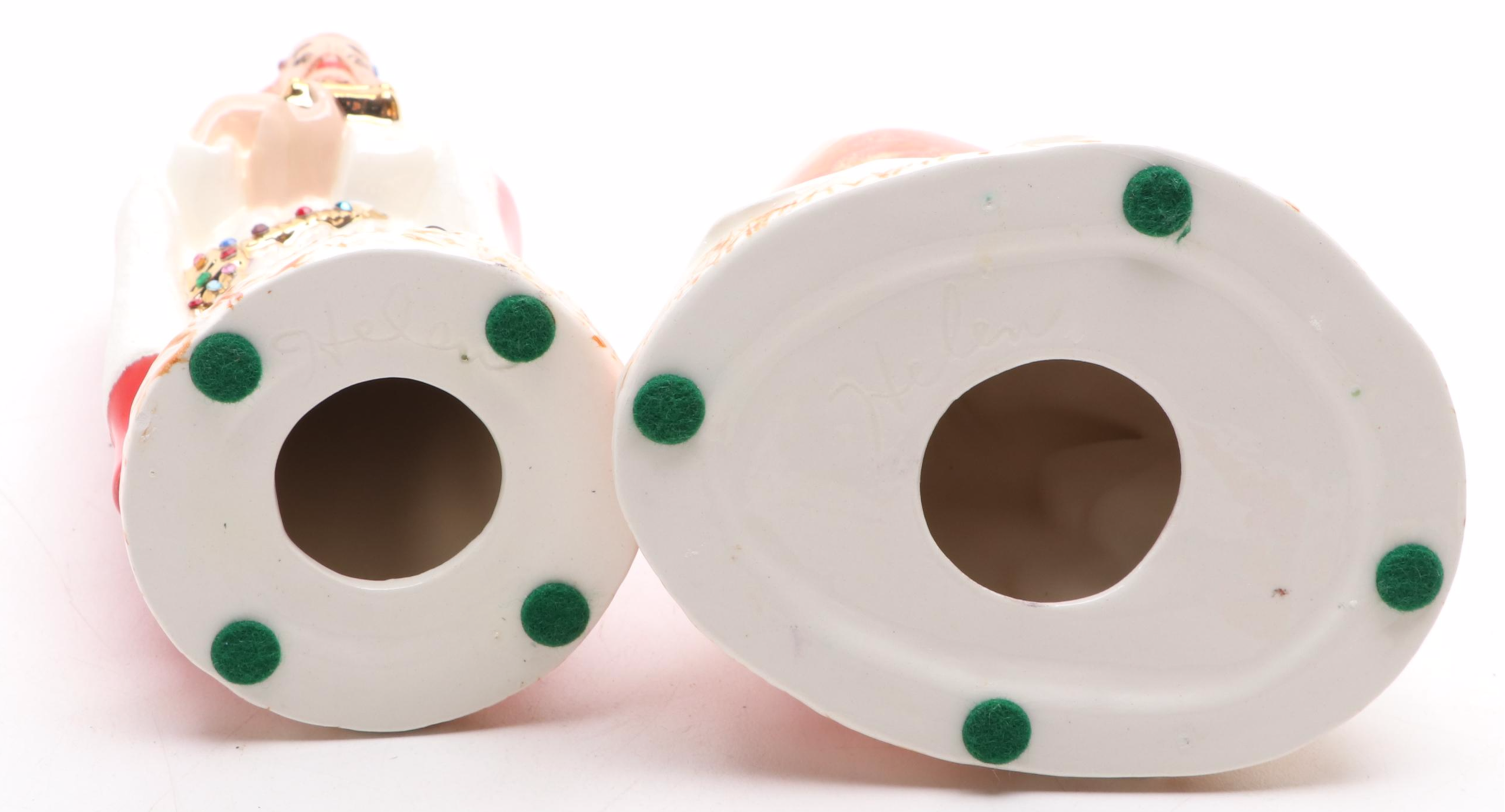 Holland Mold Hand-Painted Lustreware and Gilt Ceramic Nativity Figurines