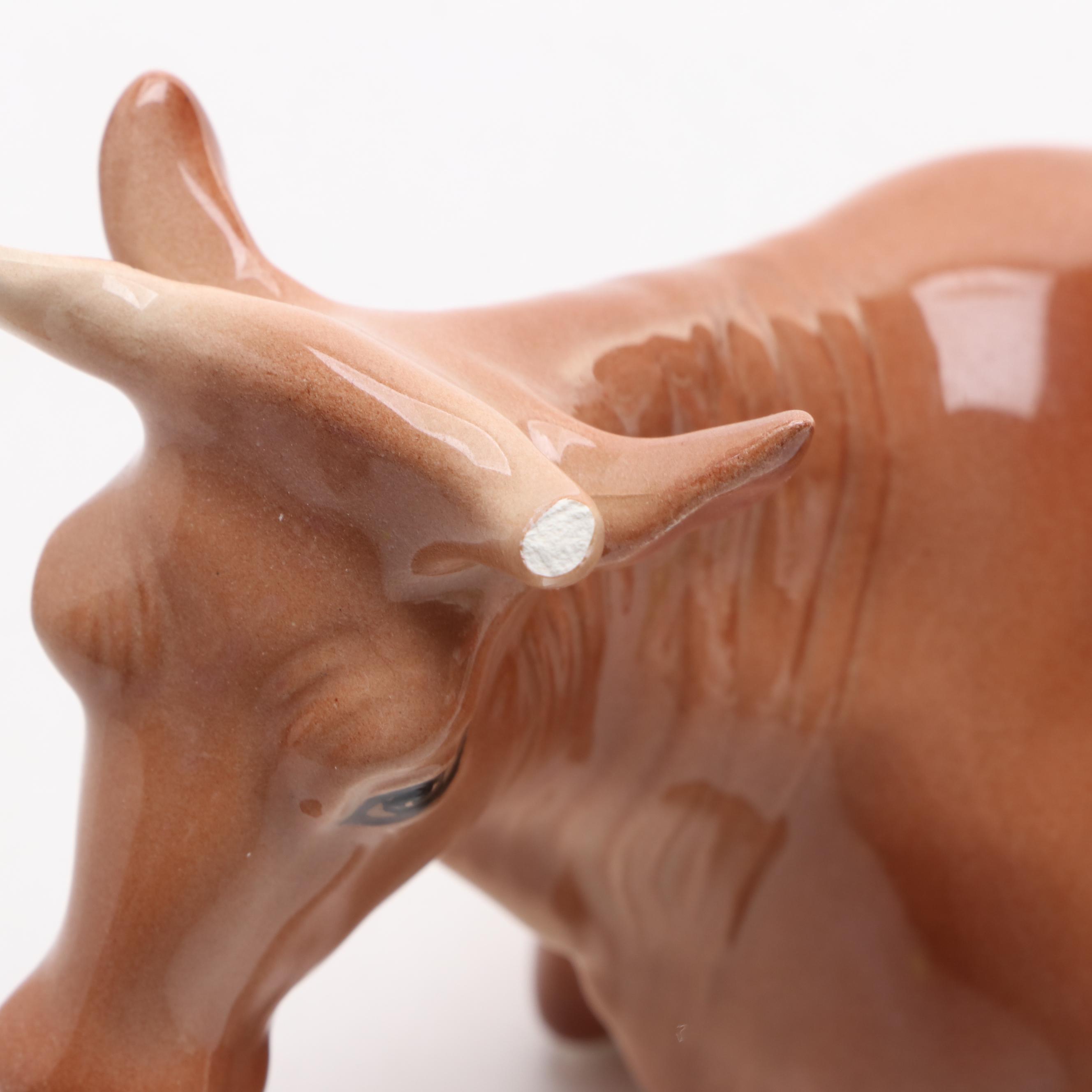 Holland Mold Hand-Painted Lustreware and Gilt Ceramic Nativity Figurines