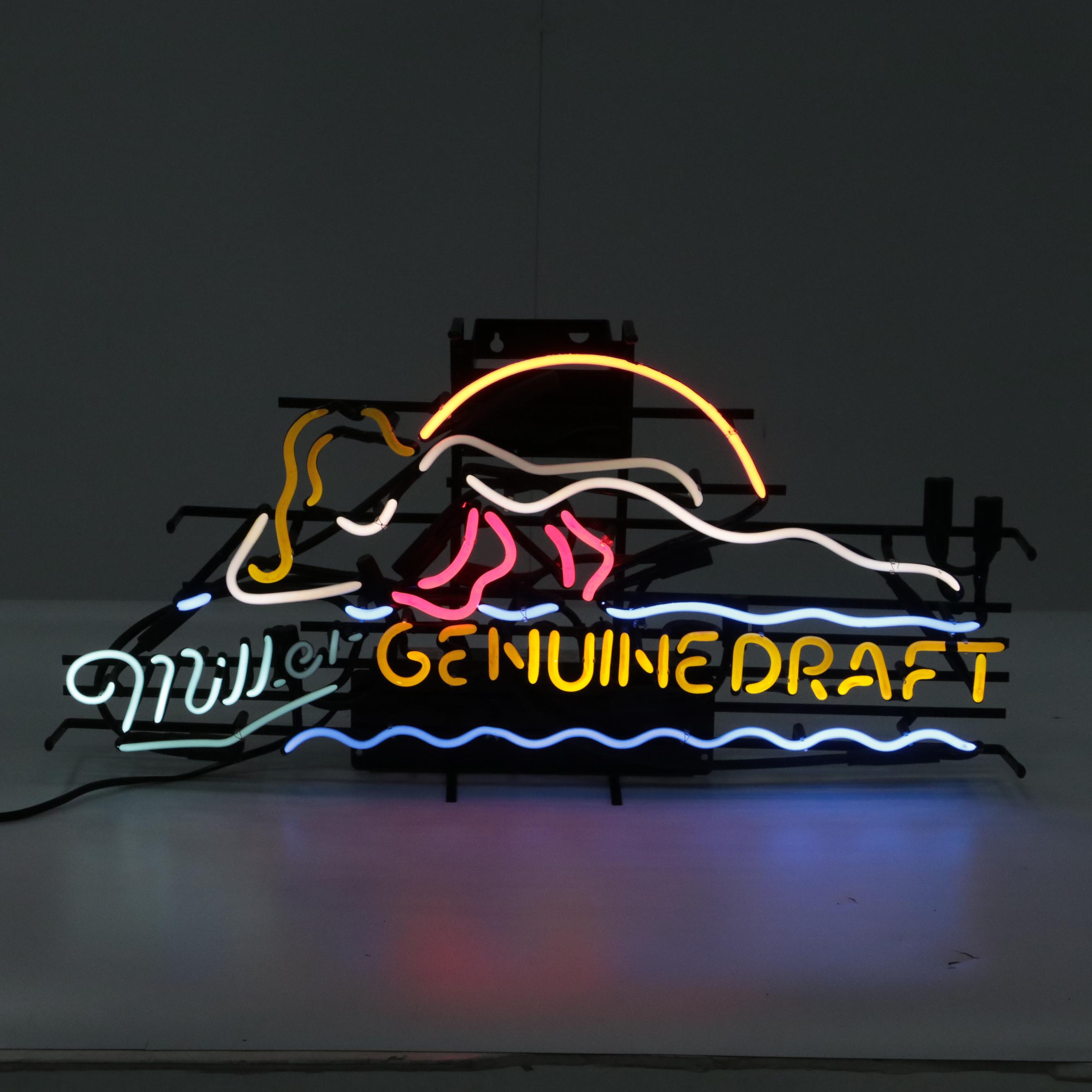 Miller Genuine Draft Neon Advertising Sign