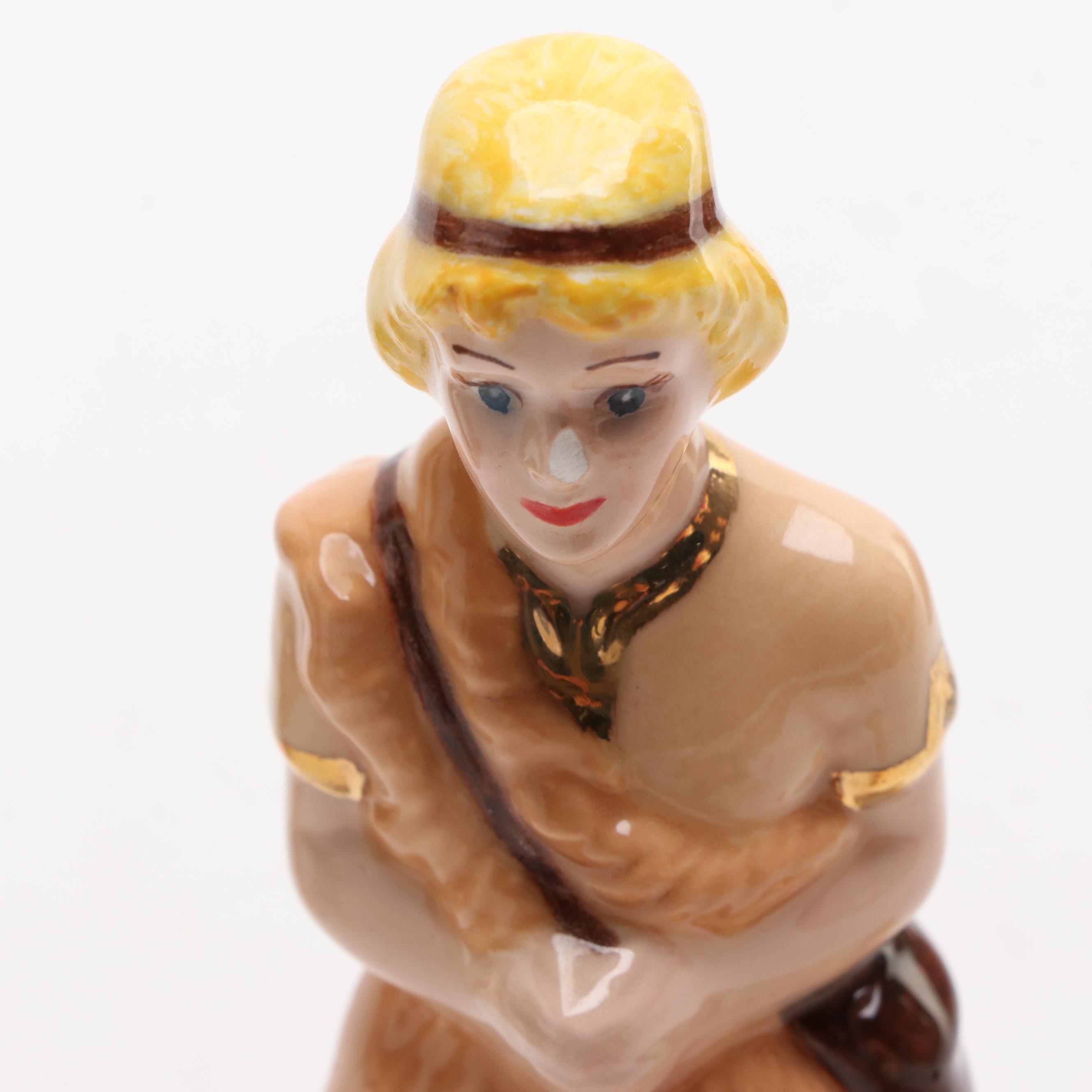 Holland Mold Hand-Painted Lustreware and Gilt Ceramic Nativity Figurines