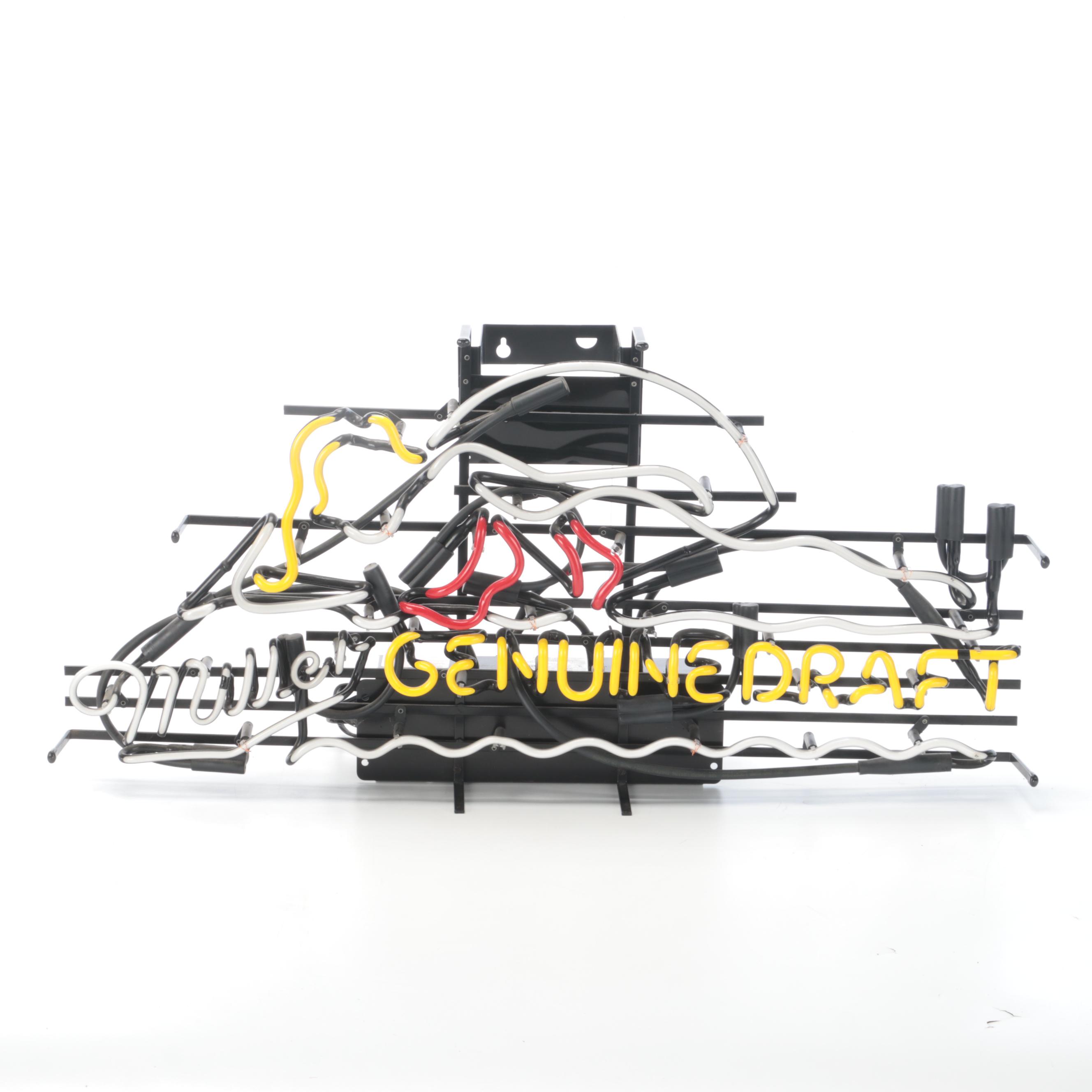 Miller Genuine Draft Neon Advertising Sign