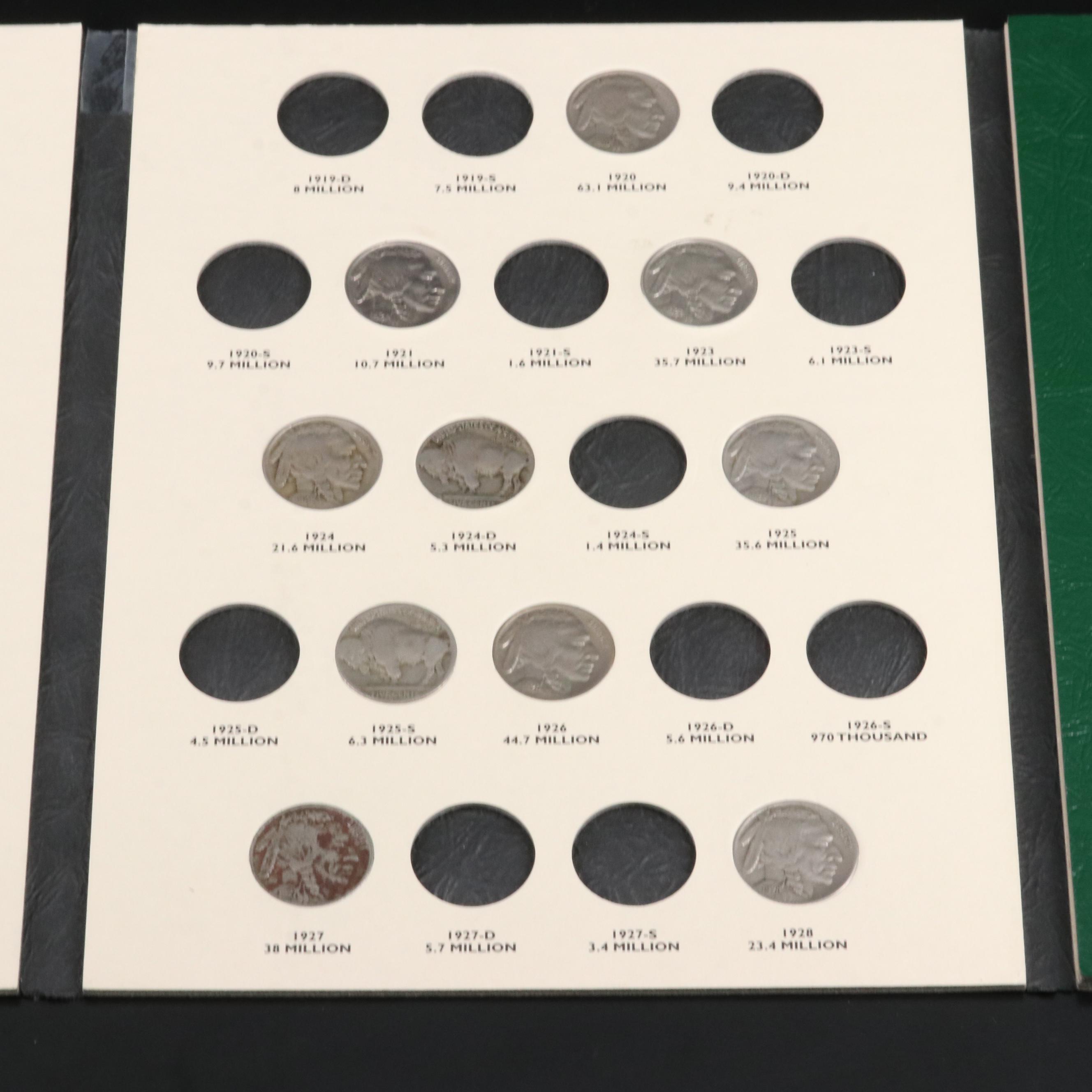 Buffalo Nickel Collection in a Littleton Coin Folder