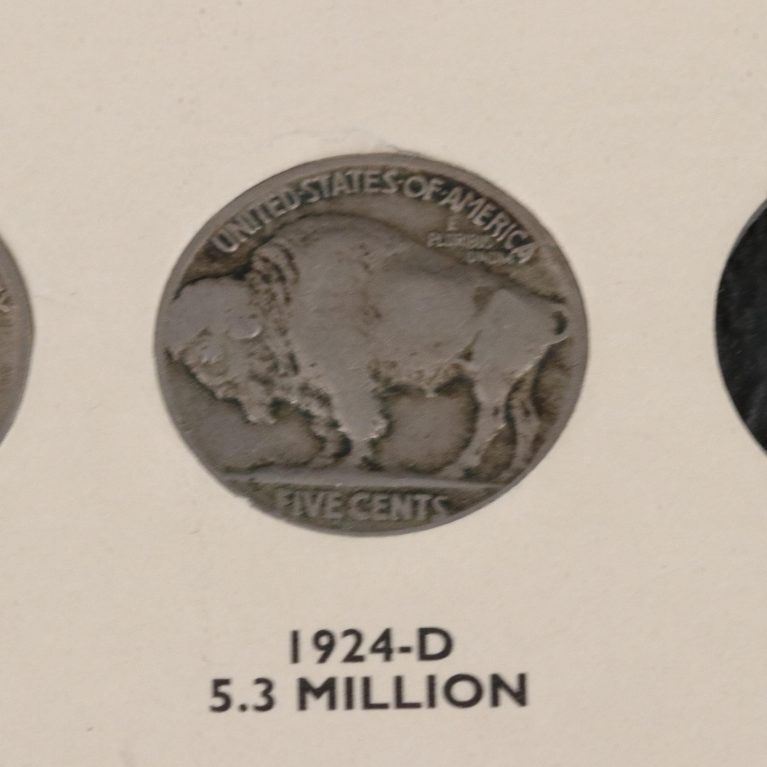 Buffalo Nickel Collection in a Littleton Coin Folder