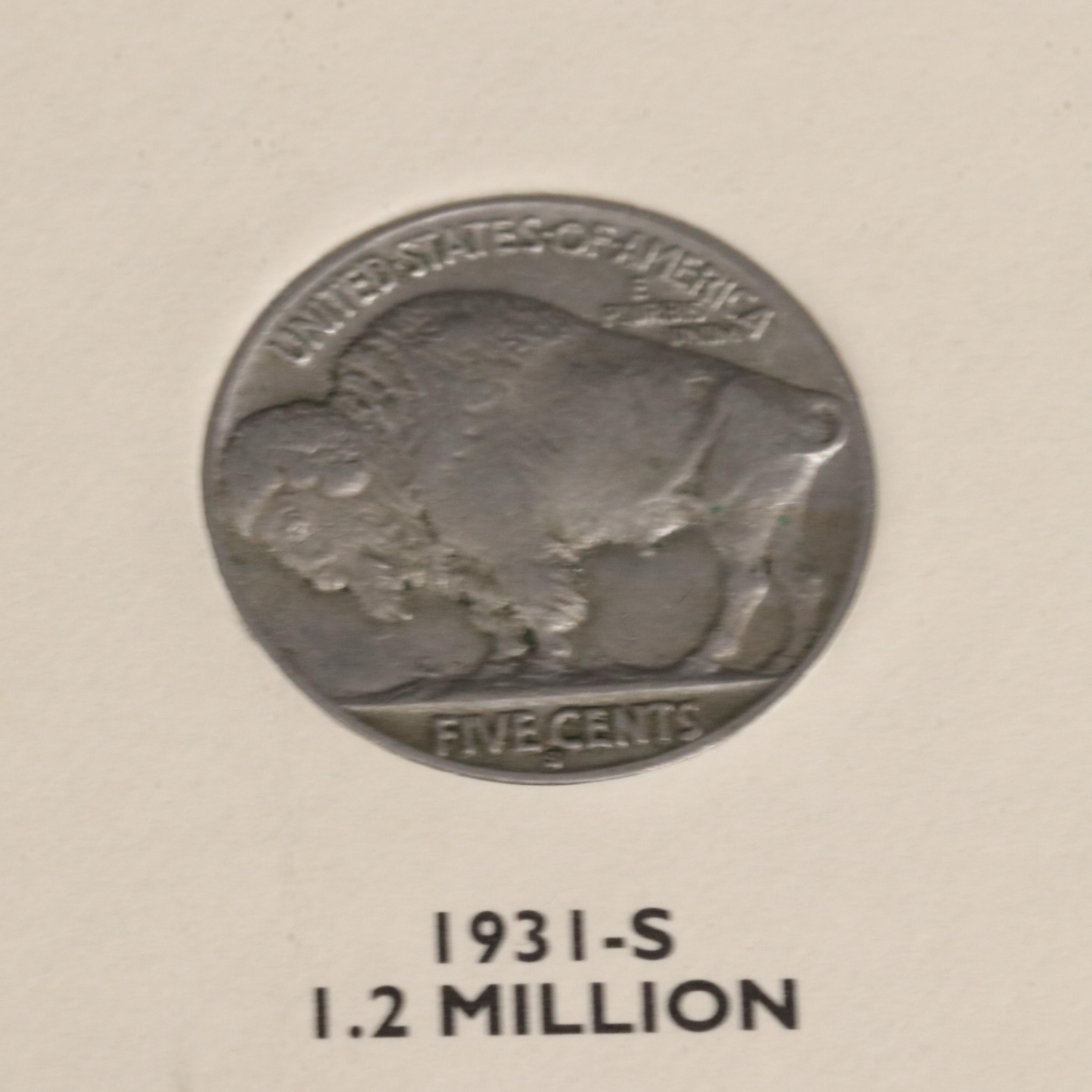 Buffalo Nickel Collection in a Littleton Coin Folder
