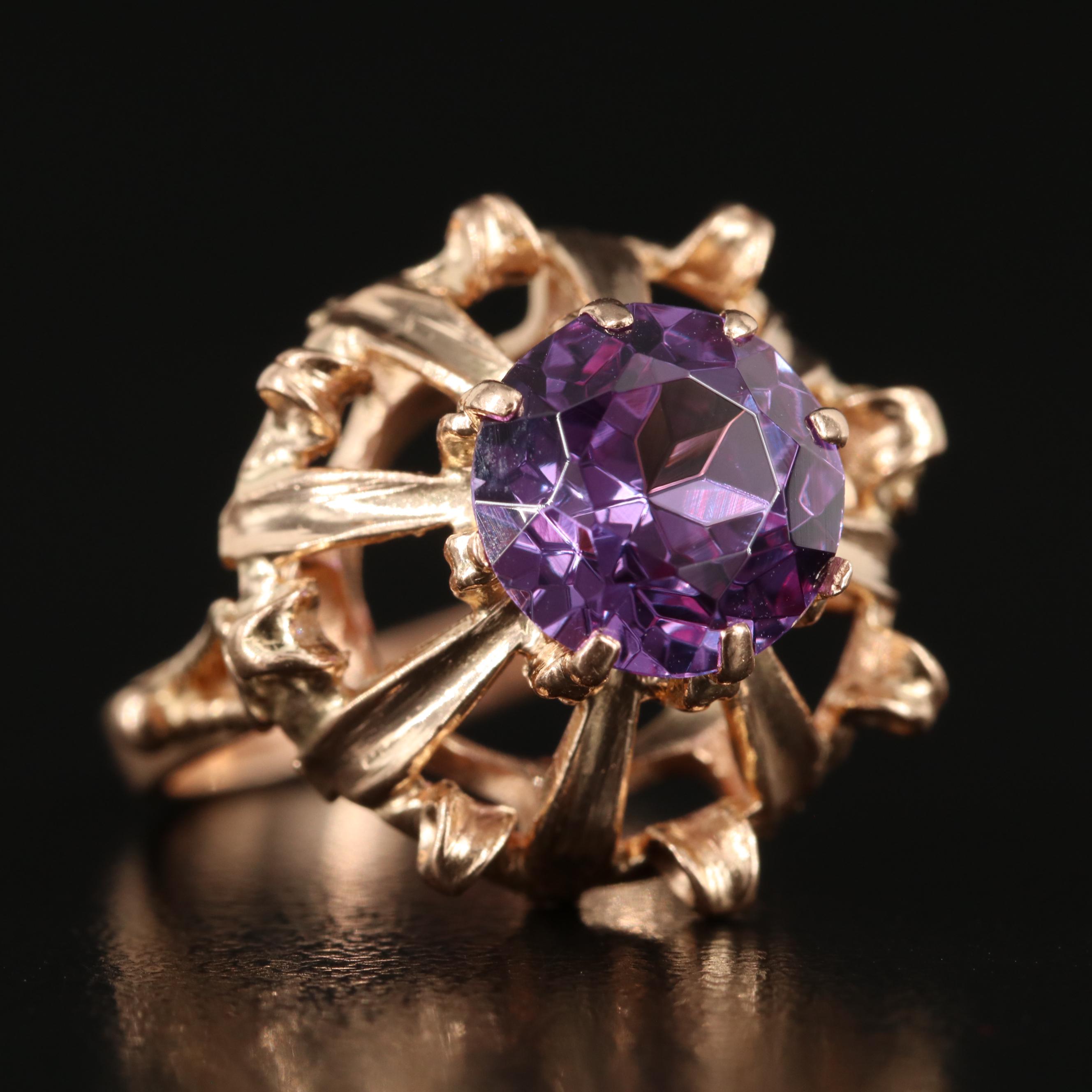 Soviet Russian 14K Sapphire Ring