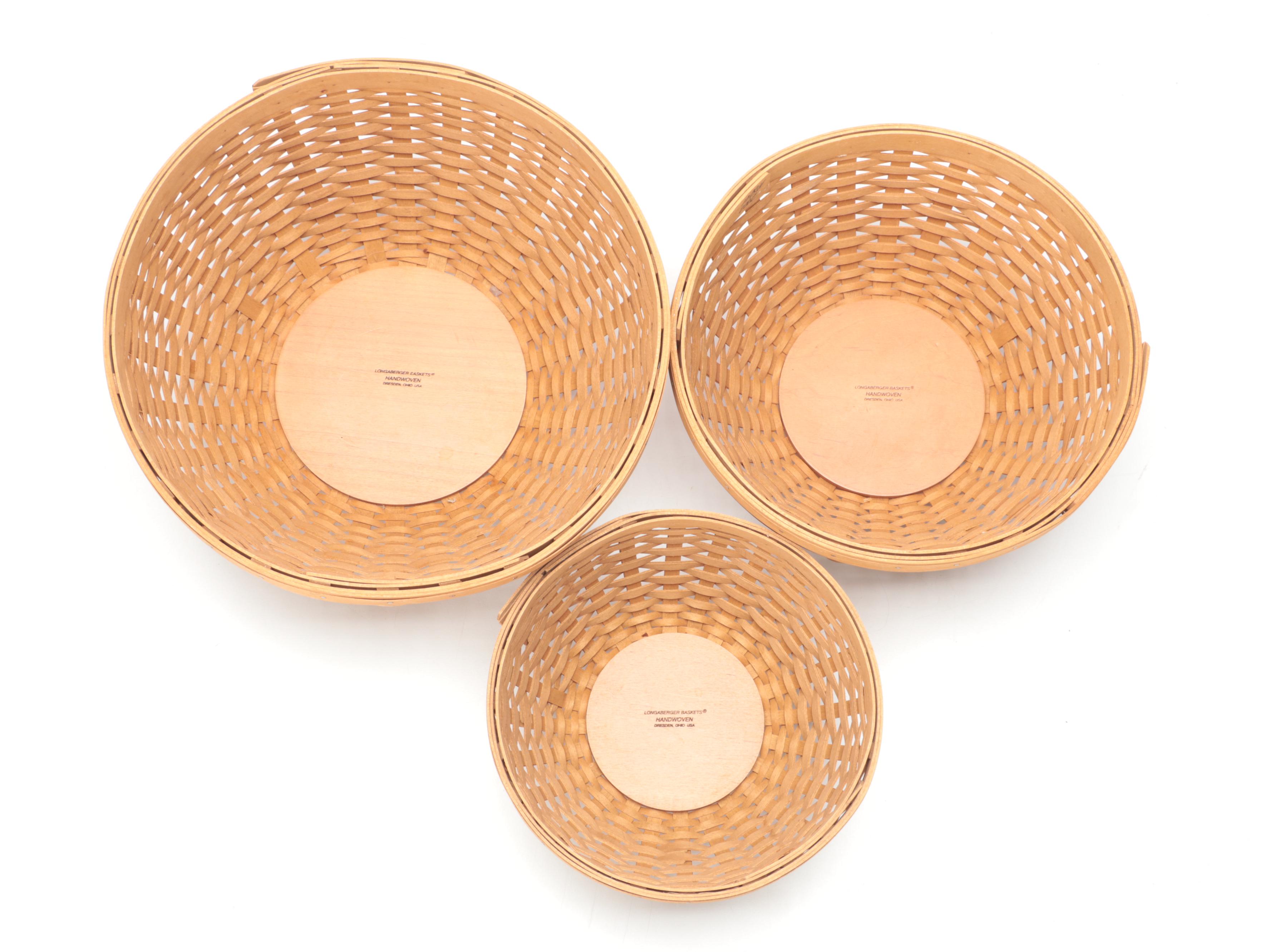 Longaberger and Other Handmade Woven Maple Baskets
