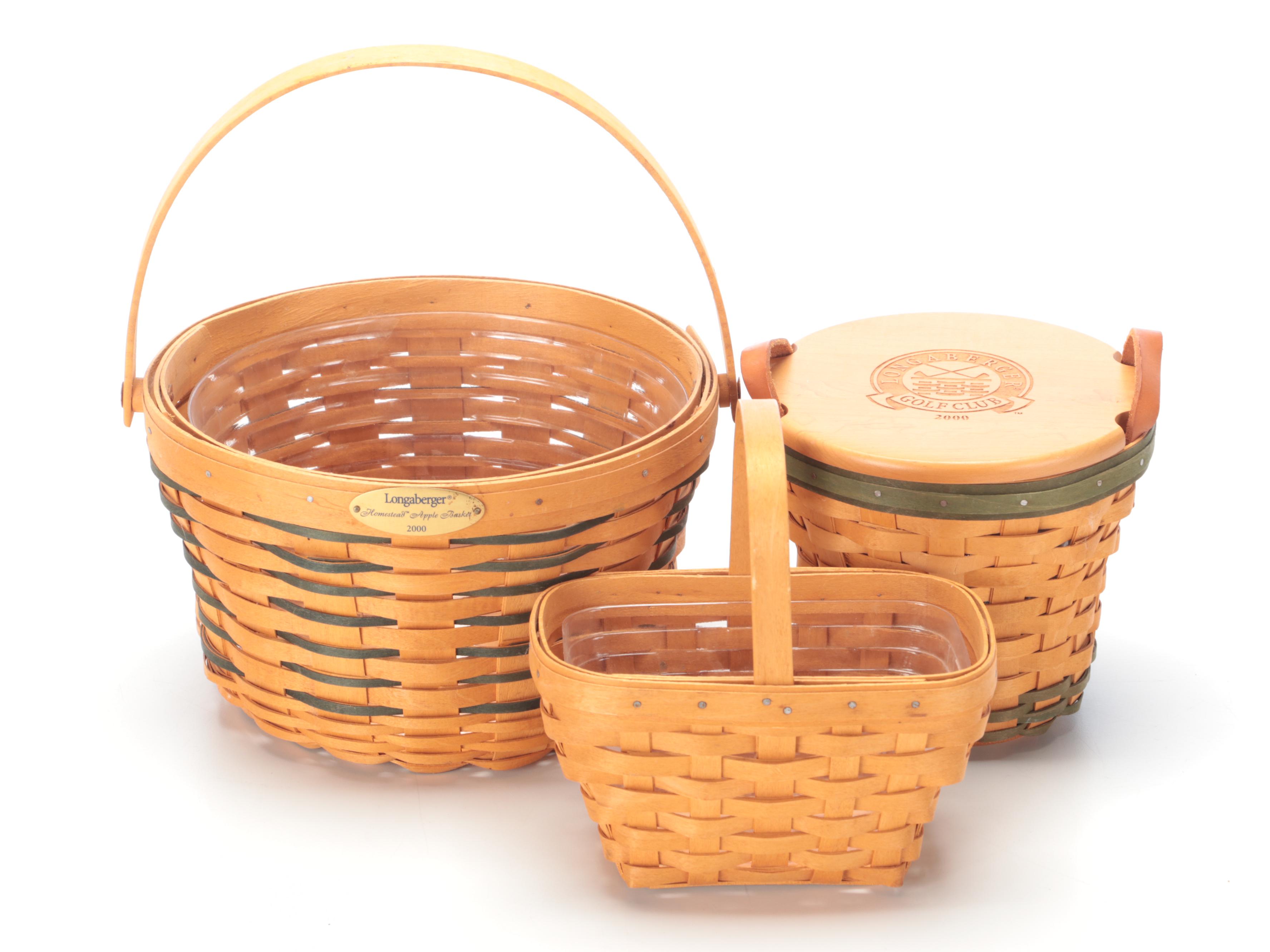 Longaberger and Other Handmade Woven Maple Baskets