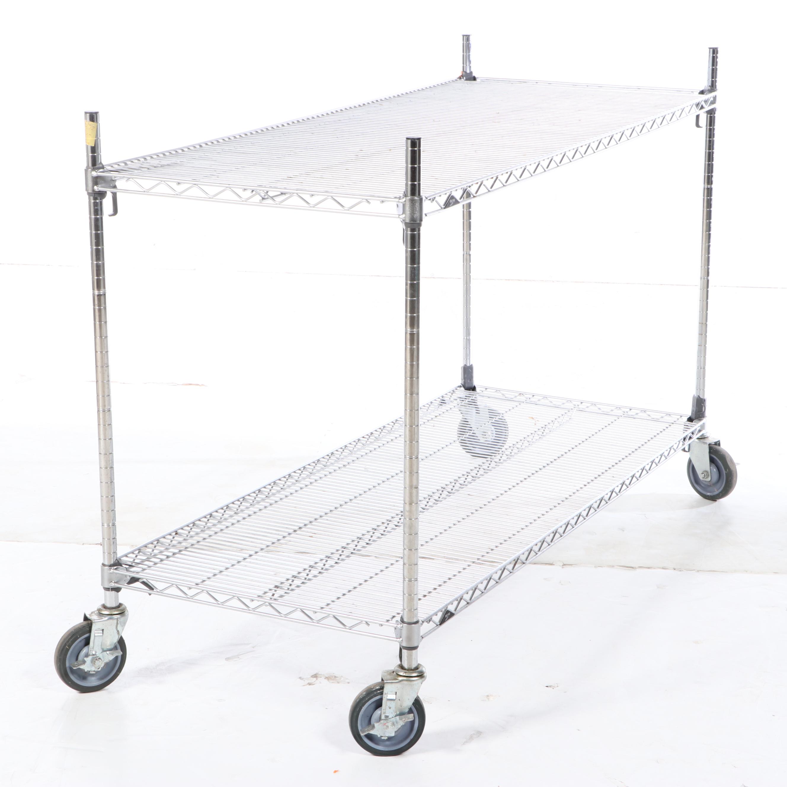 InterMetro Chromed Steel Shelving Unit Plus Two Seville Classics