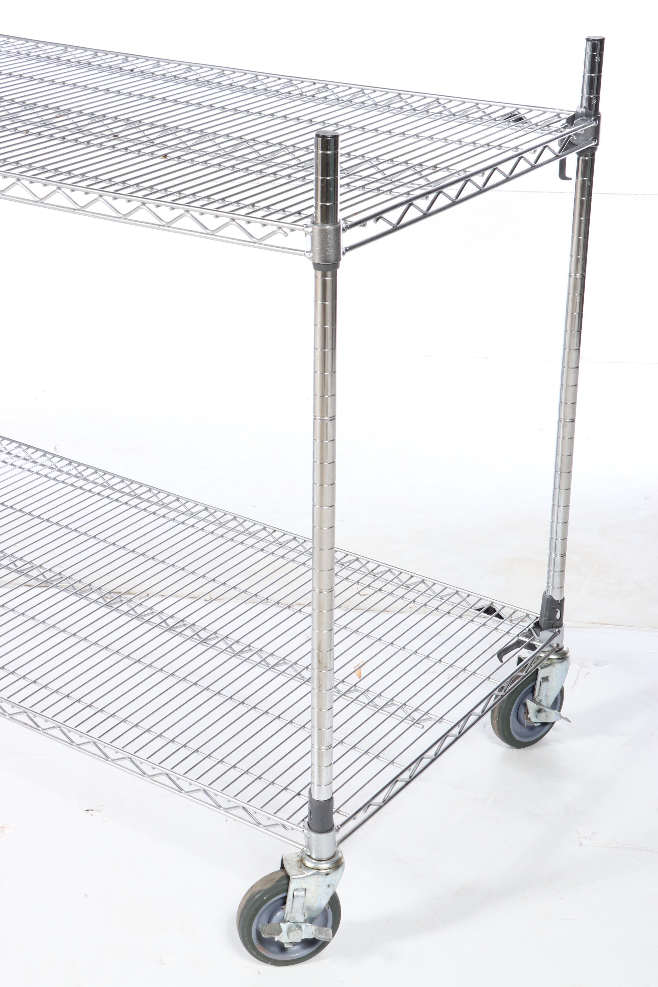 InterMetro Chromed Steel Shelving Unit Plus Two Seville Classics Shelves EBTH