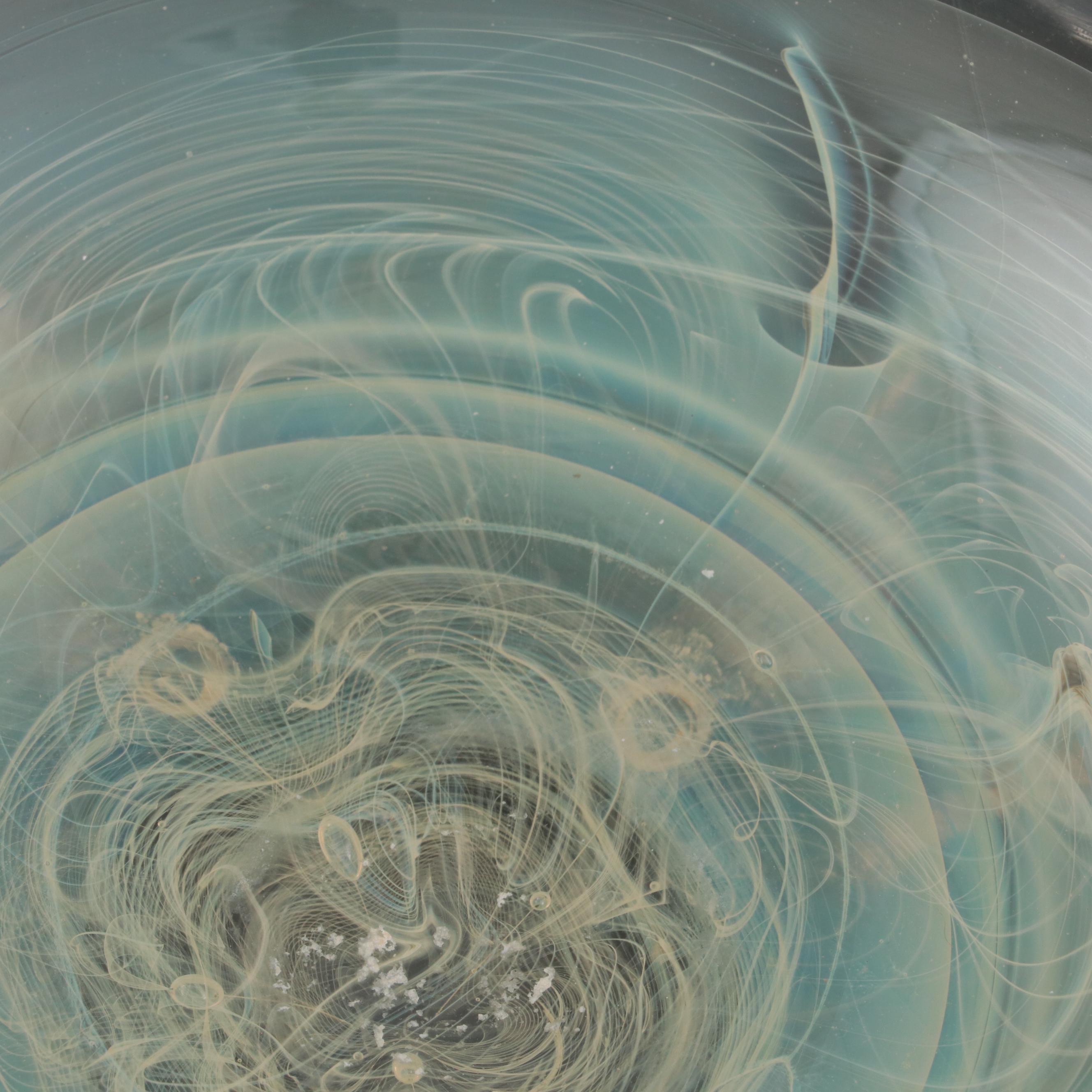 Signed Blown Art Glass Bowl