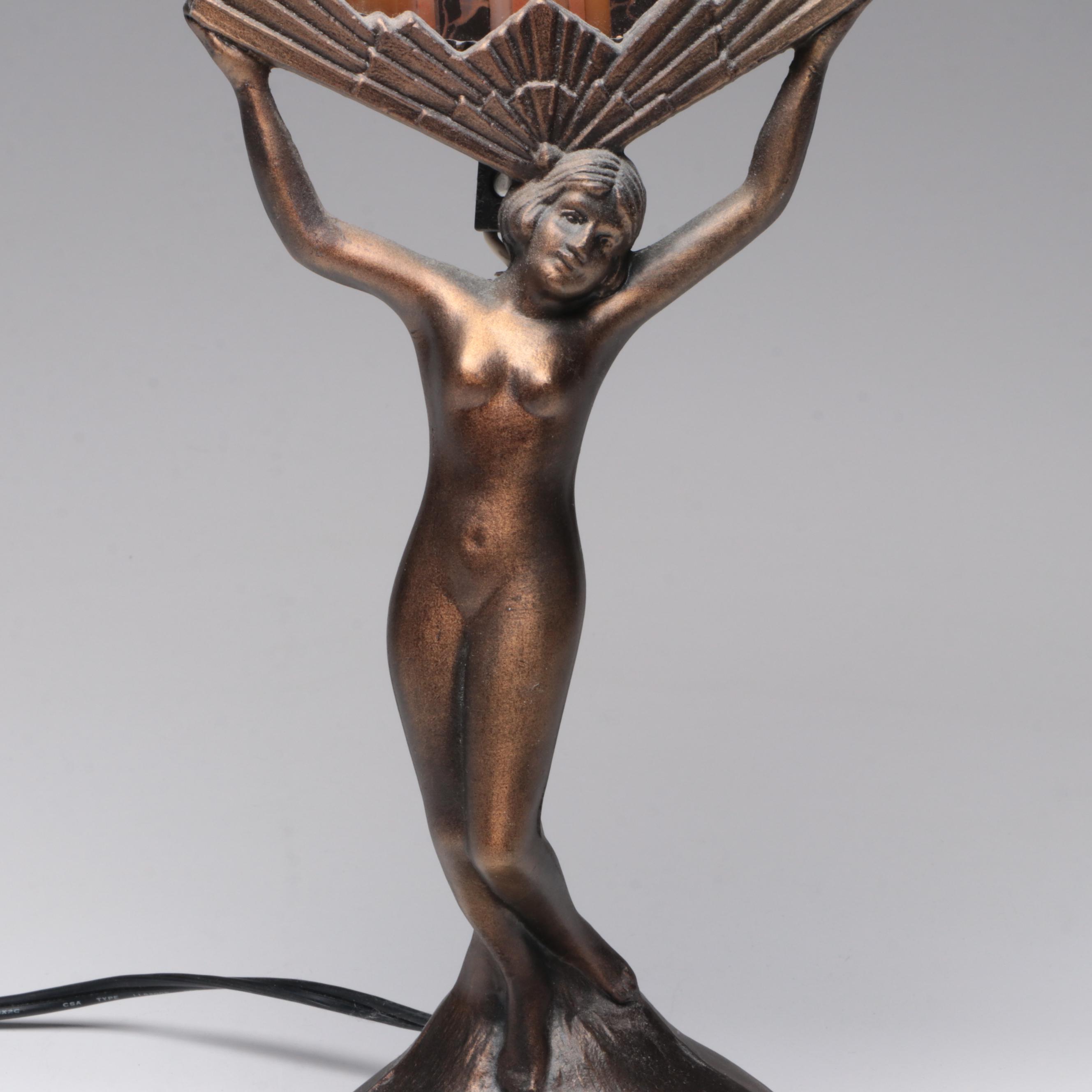 Art Deco Style Fan Table Lamp