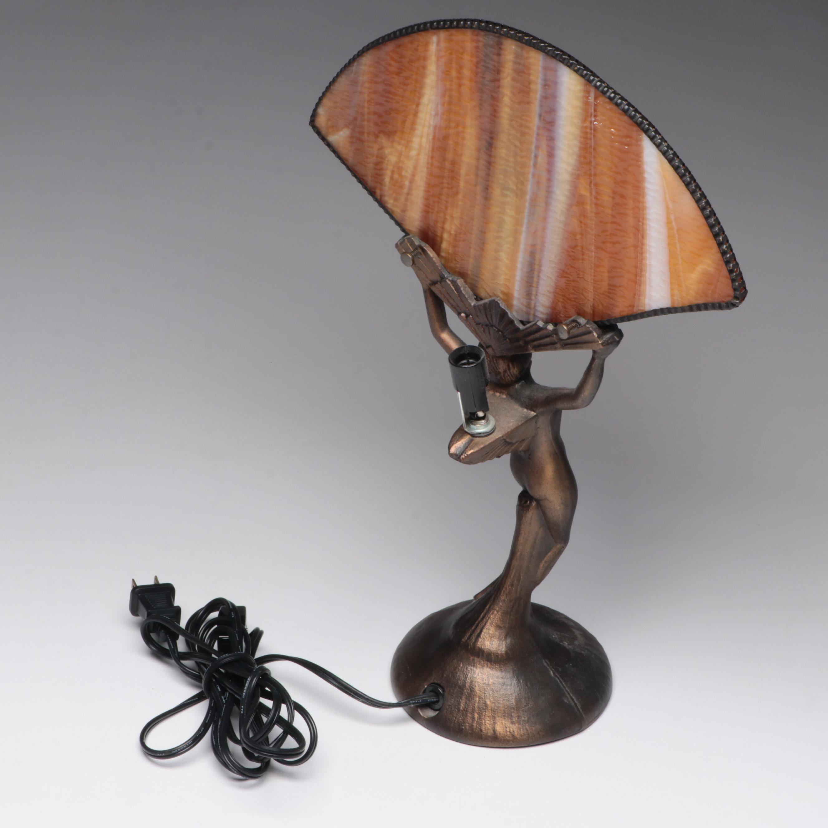 Art Deco Style Fan Table Lamp