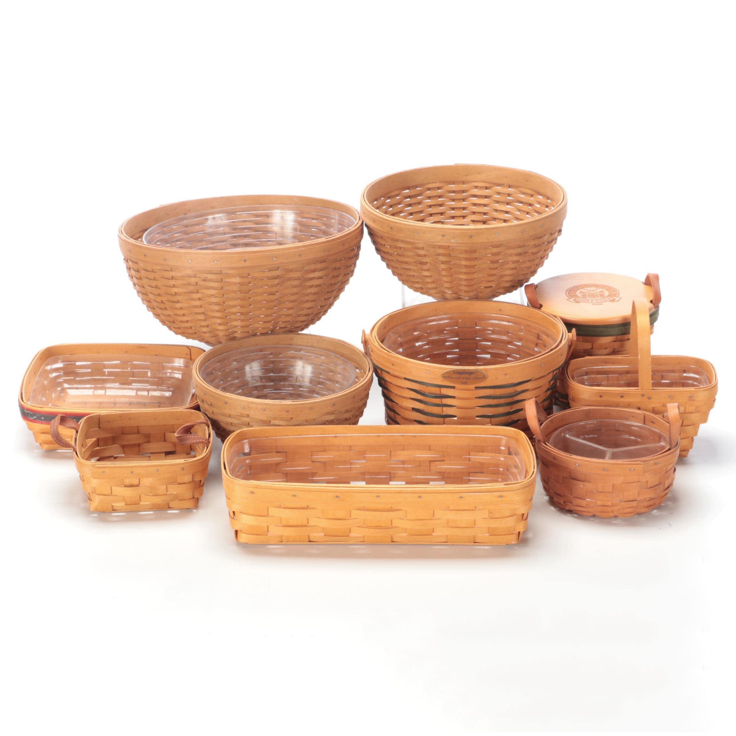 Longaberger and Other Handmade Woven Maple Baskets