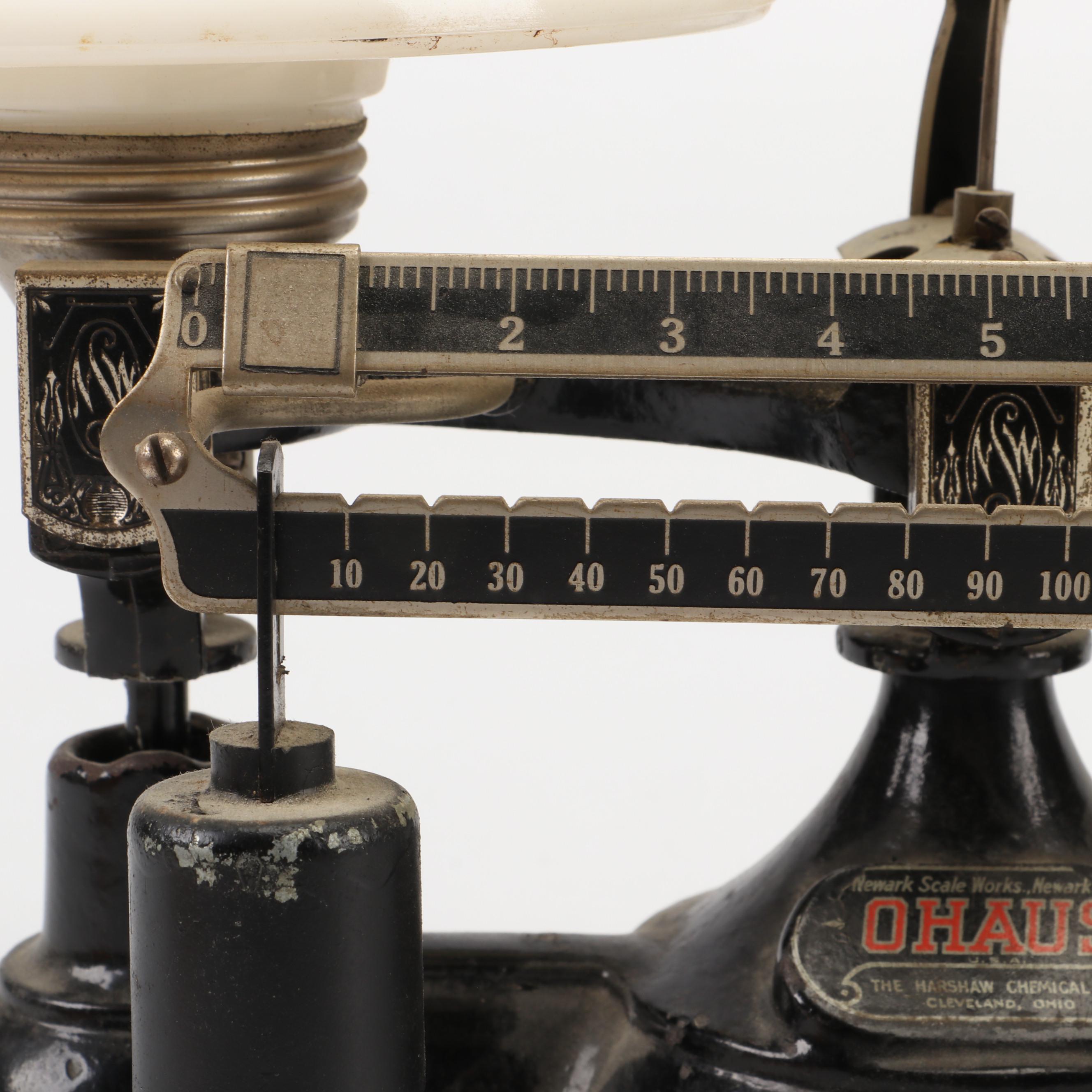 Ohaus Cast Iron Balance Scale with Weights