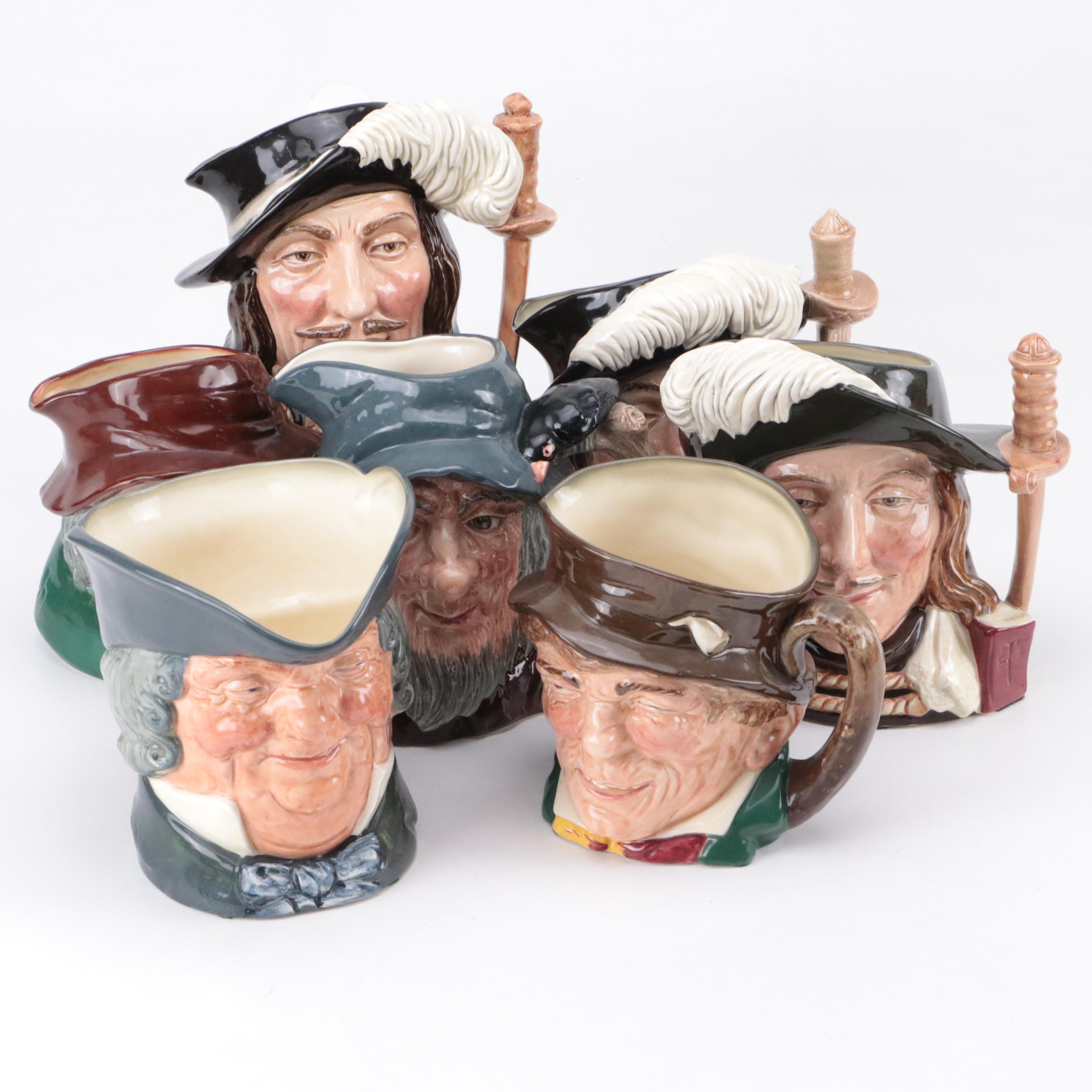 Royal Doulton Toby Head Mugs Including Three Musketeers, Parson Brown