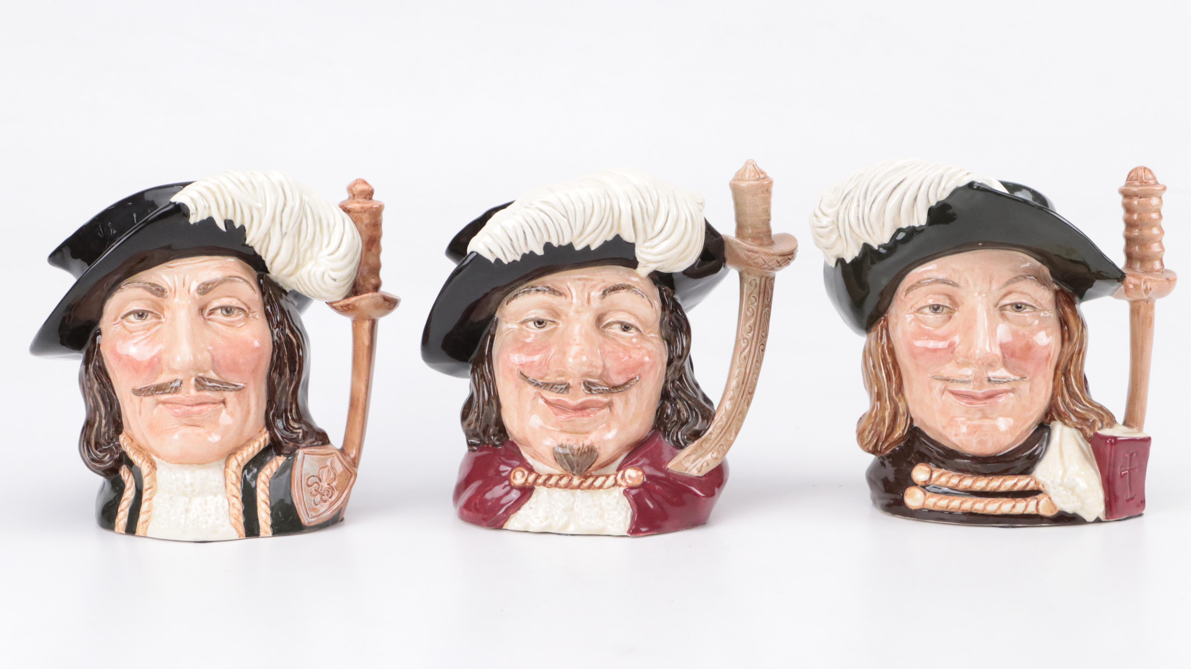 Royal Doulton Toby Head Mugs Including Three Musketeers, Parson Brown