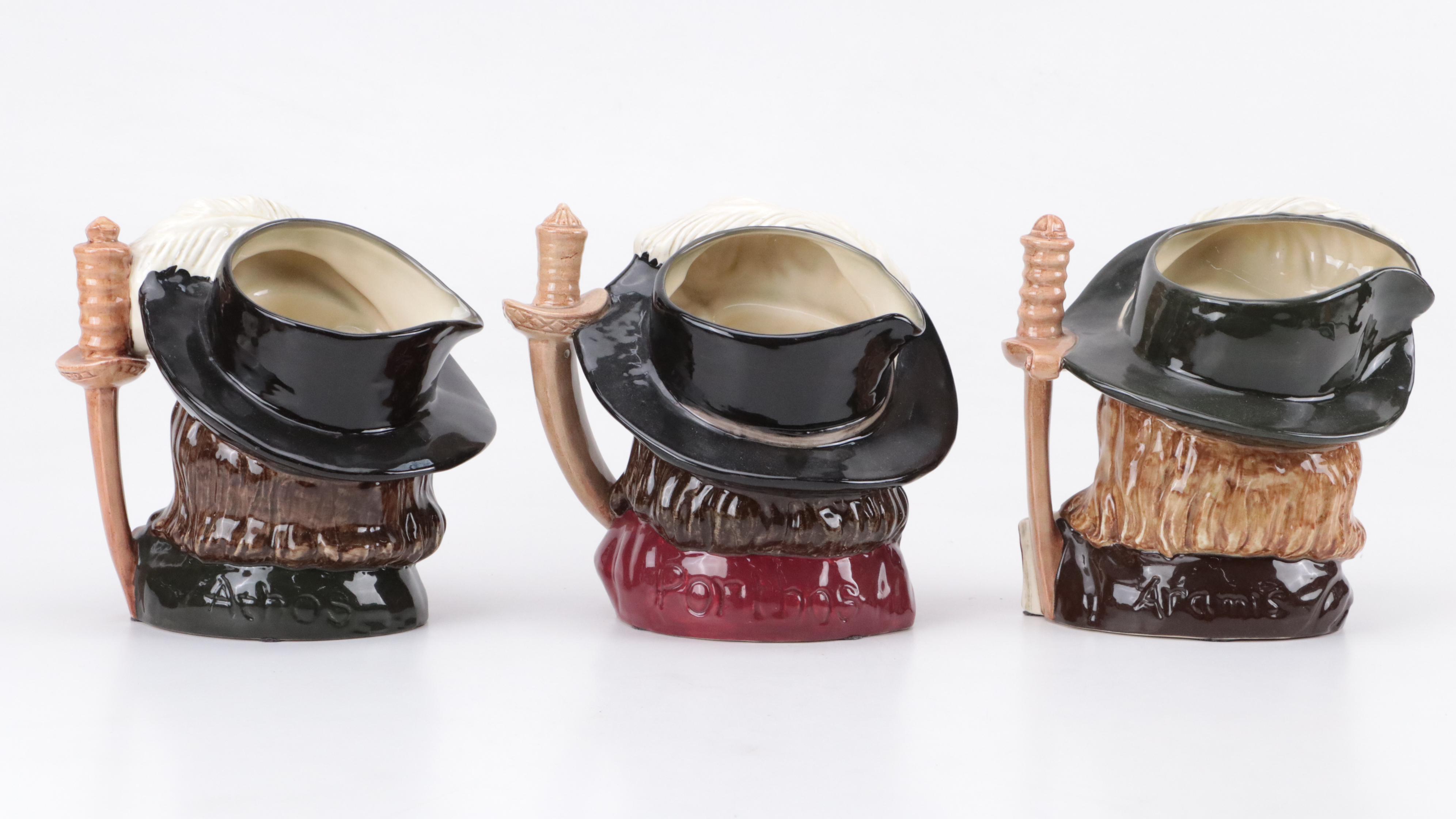 Royal Doulton Toby Head Mugs Including Three Musketeers, Parson Brown