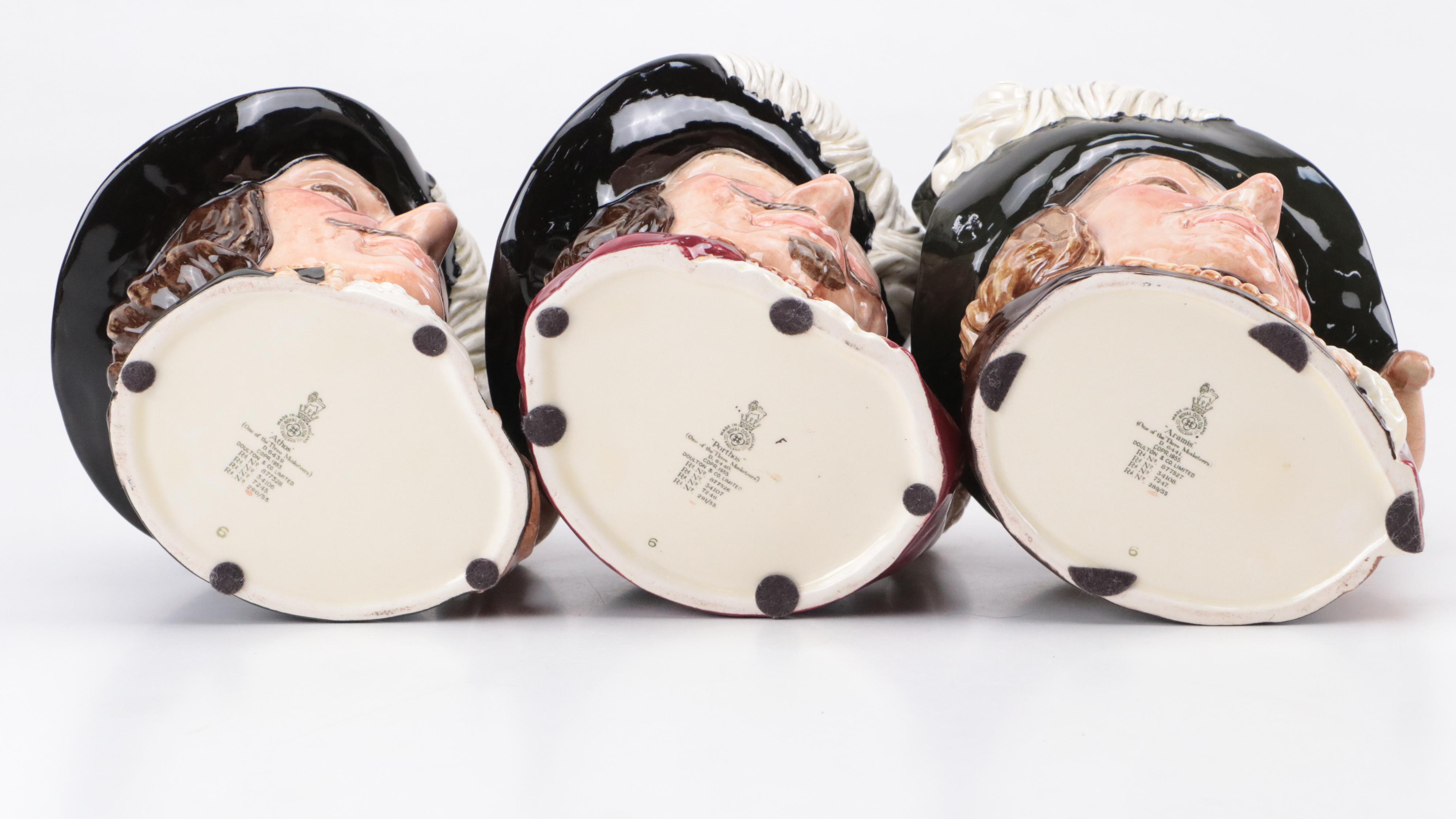 Royal Doulton Toby Head Mugs Including Three Musketeers, Parson Brown