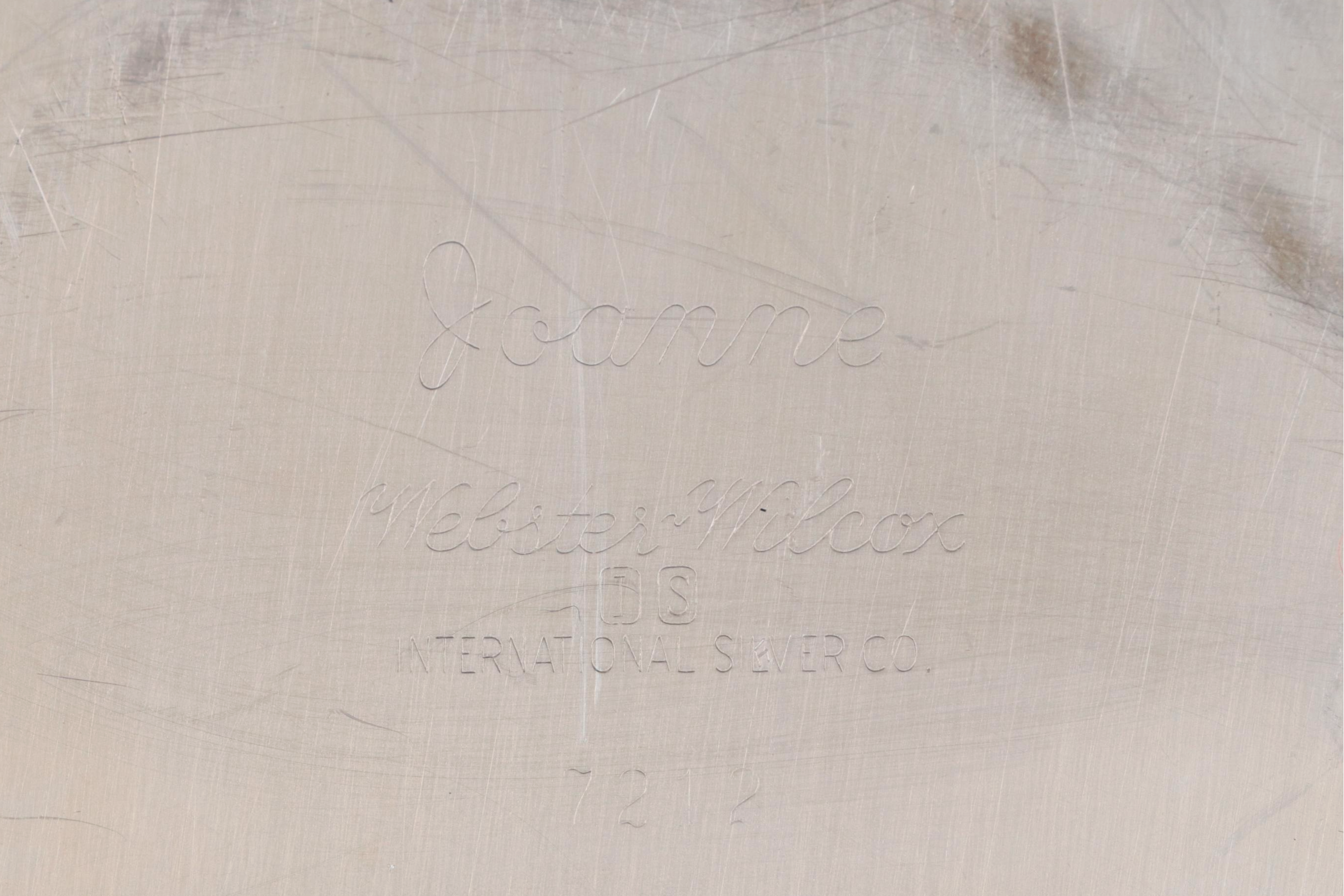 Sheffield Silver Co. Shell Covered Dish with Webster-Wilcox "Joanne" Dish