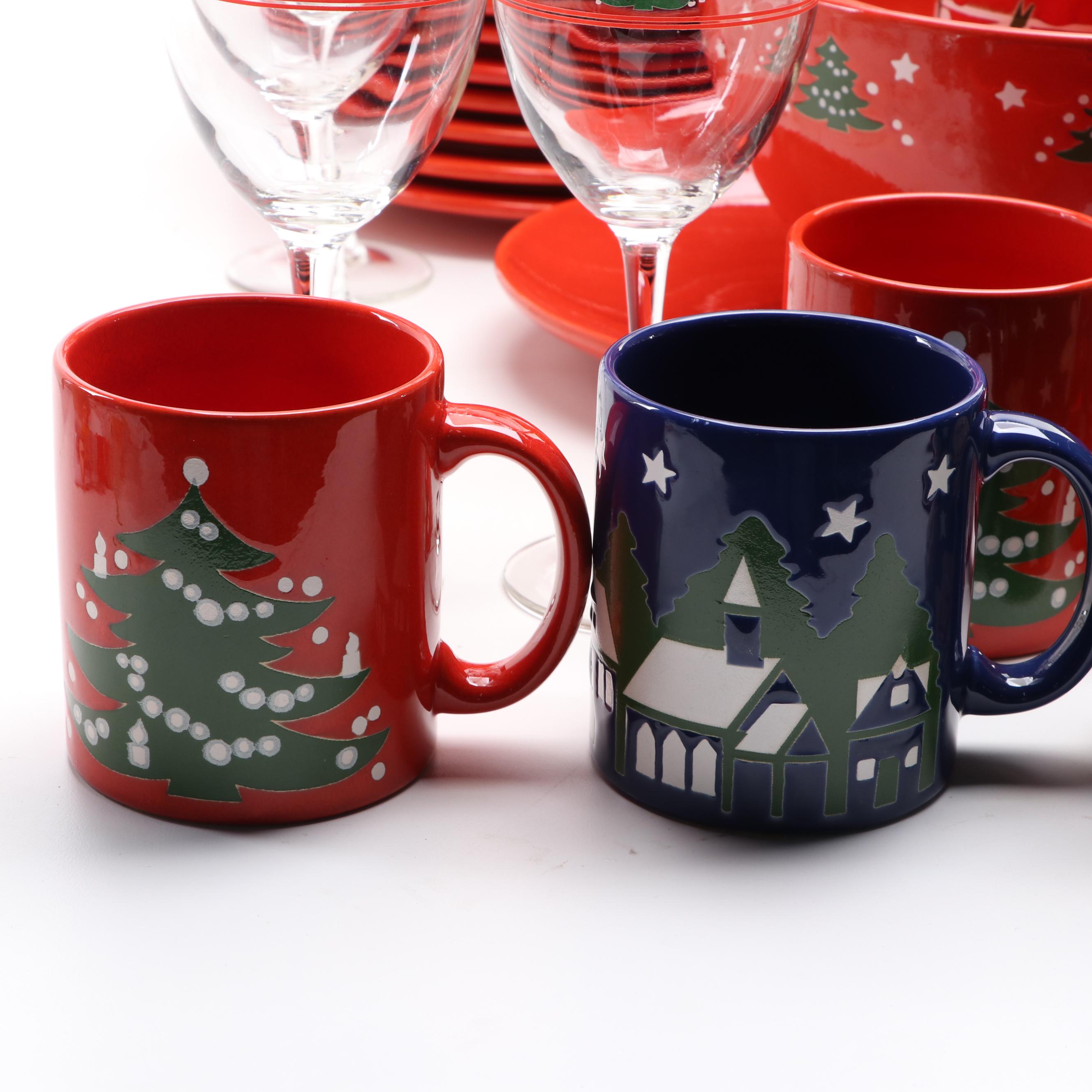 Waechtersbach "Christmas Tree" Dinnerware, Serveware, and Drinkware EBTH