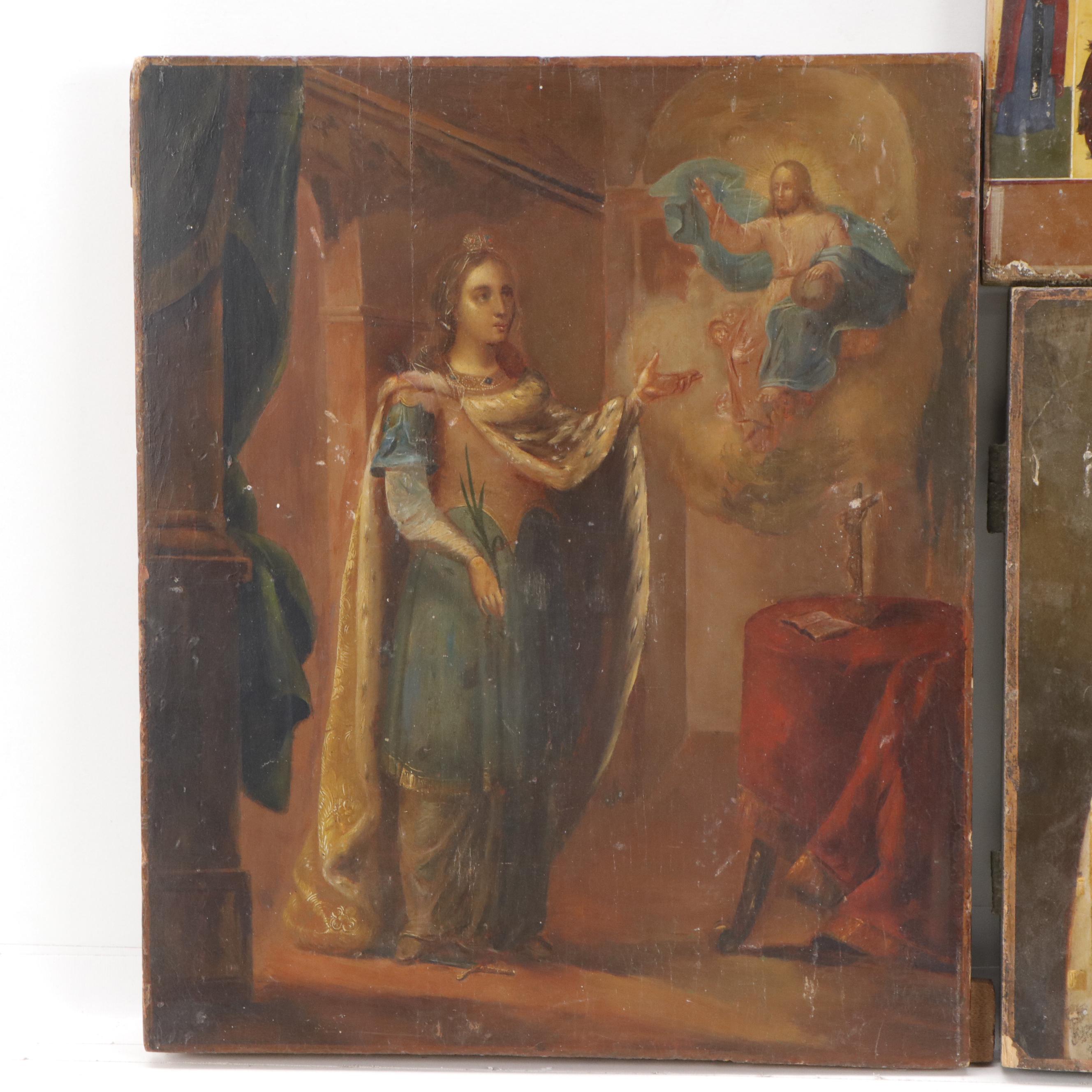 Russian Orthodox Icon Paintings, 19th Century