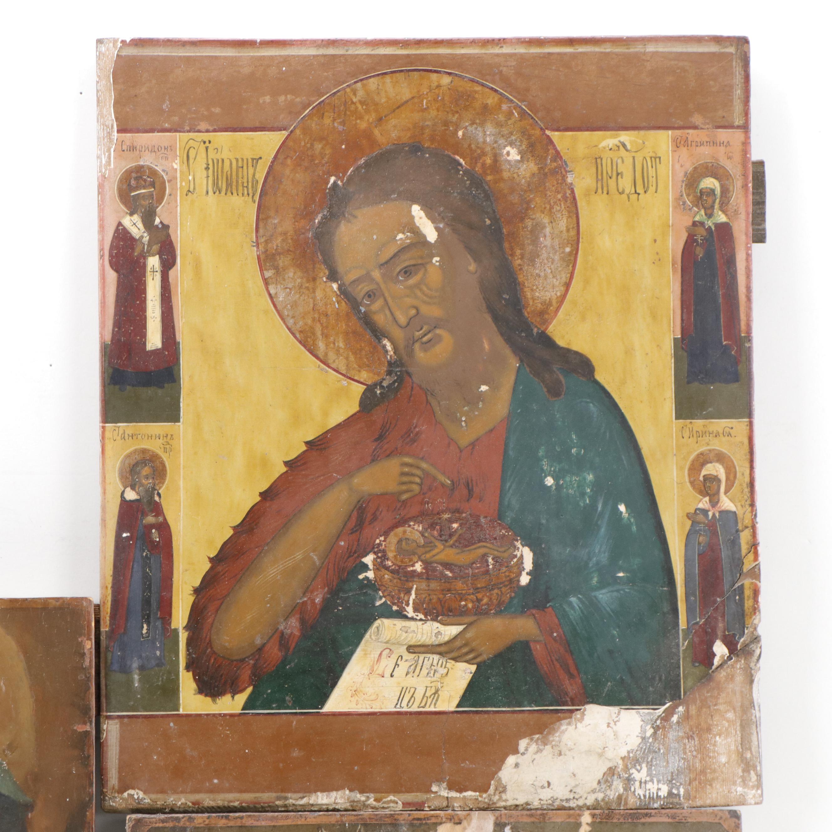 Russian Orthodox Icon Paintings, 19th Century