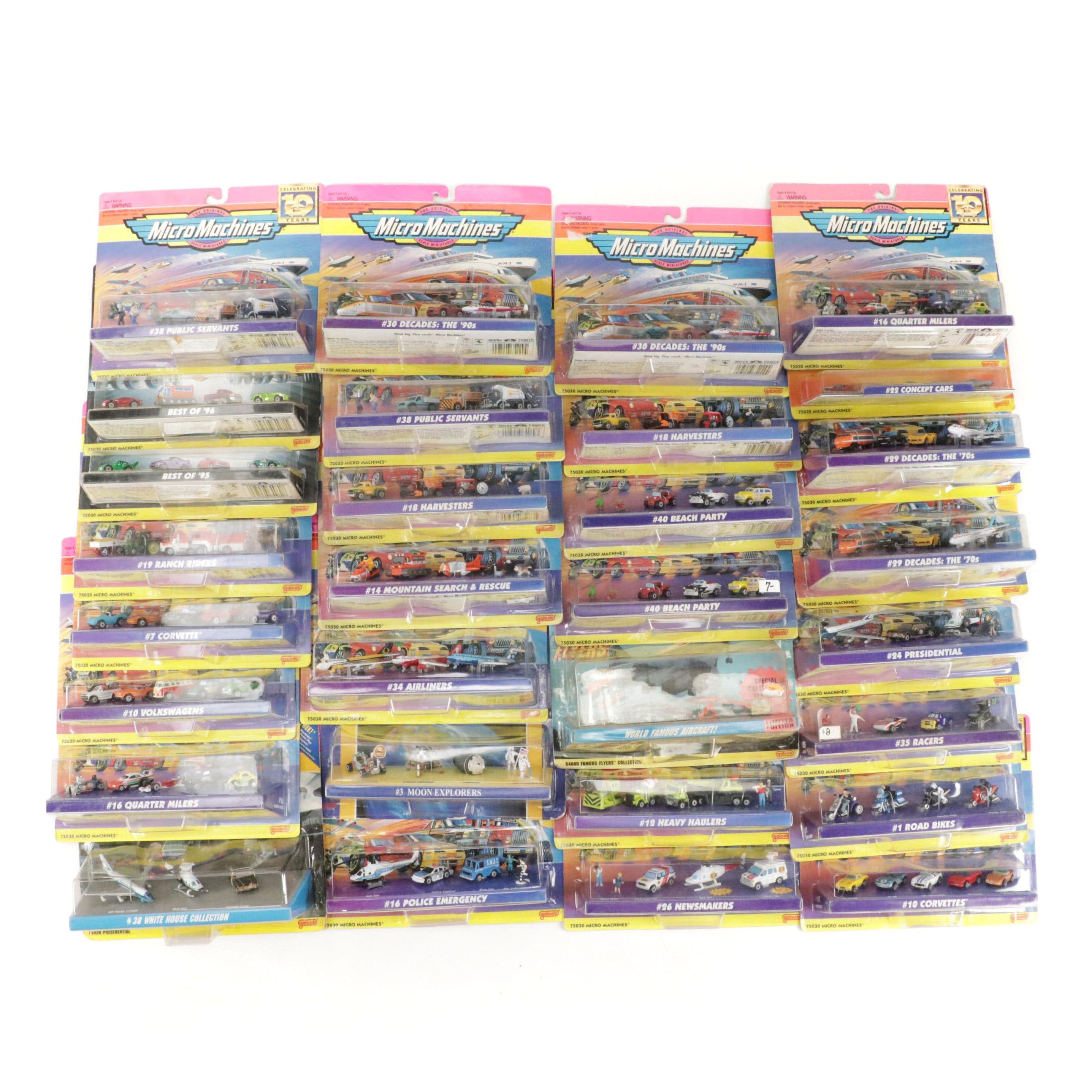 Galoob Micro Machines Toy Cars Including "#16 Quarter Milers"