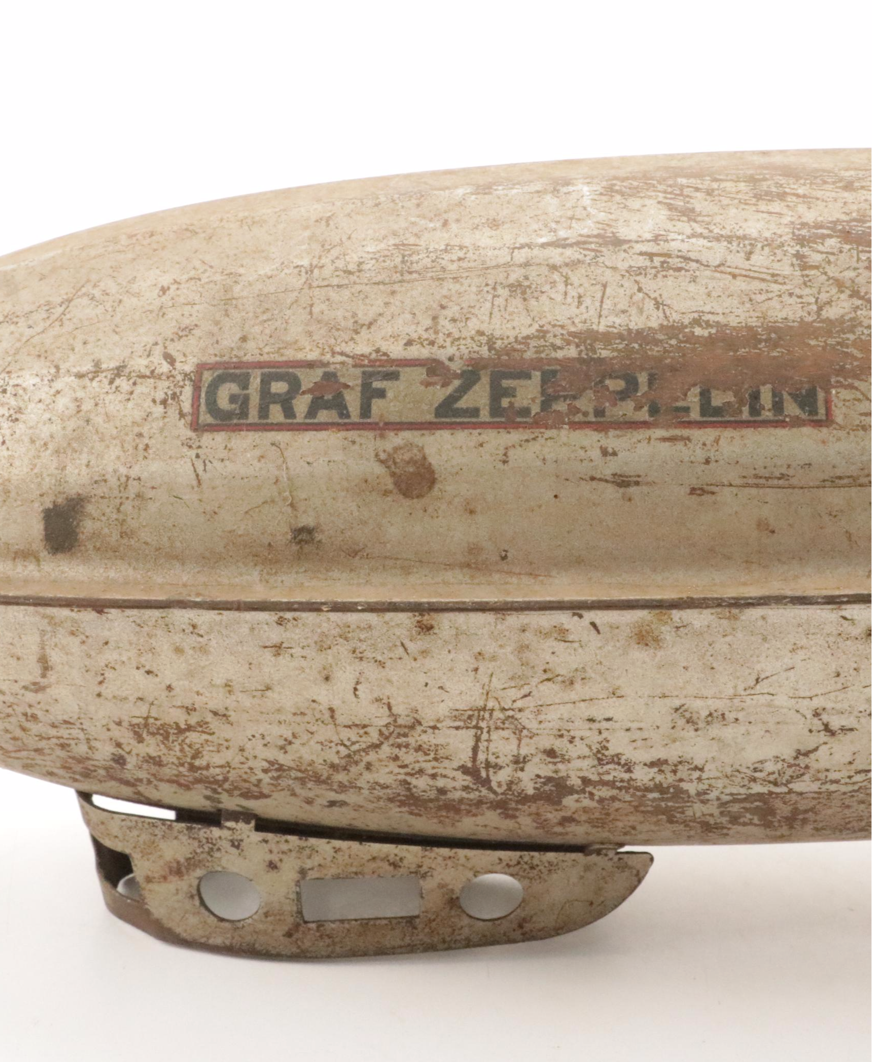 Steelcraft Pressed Steel Zeppelin Pull Toy, Early to Mid-20th Century