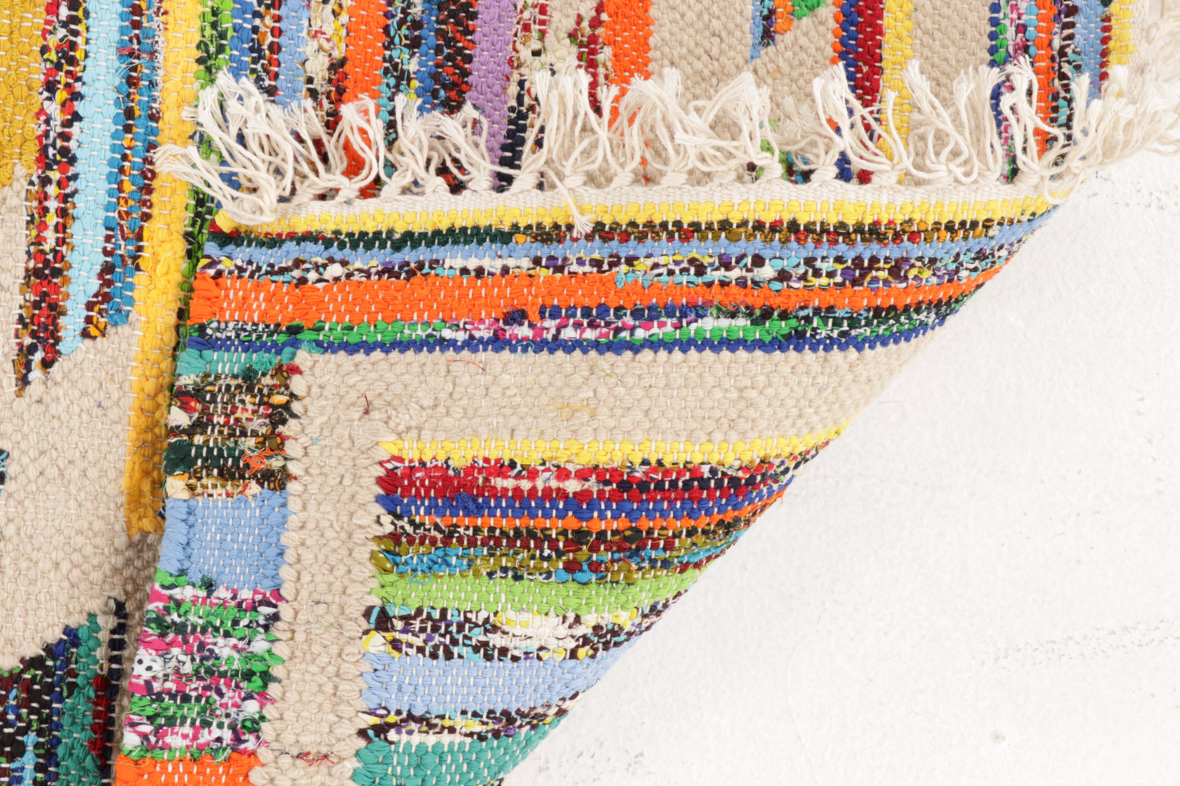 2'6 x 10' Handwoven Indian Rag Rug Carpet Runner | EBTH