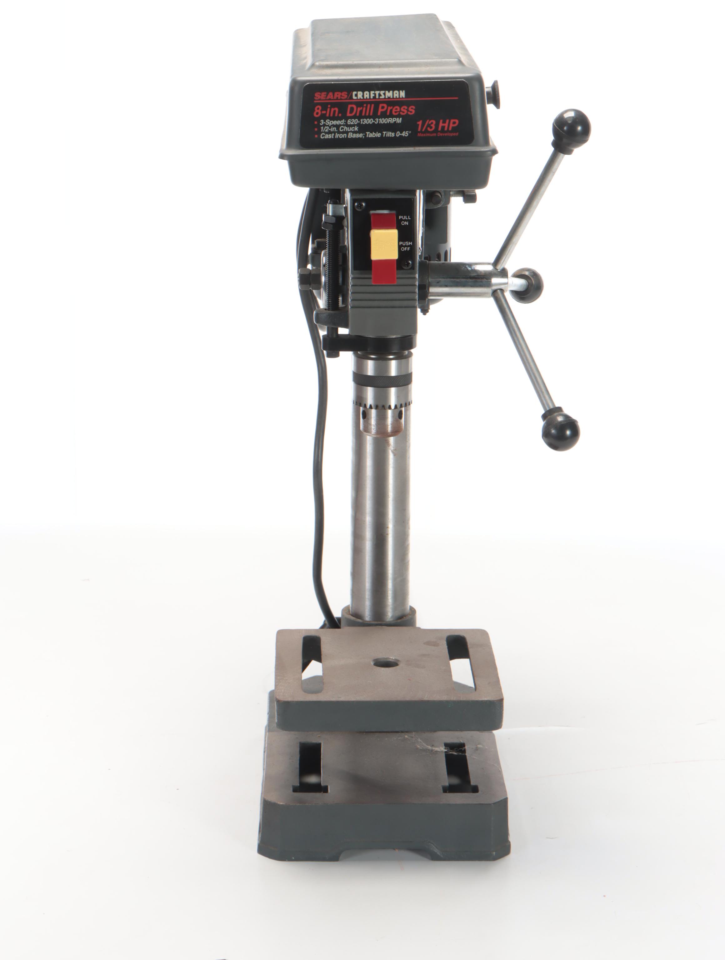 Black+Decker 10 Inch Deluxe Table Saw with Sears/Craftsman 3-Speed Drill Press