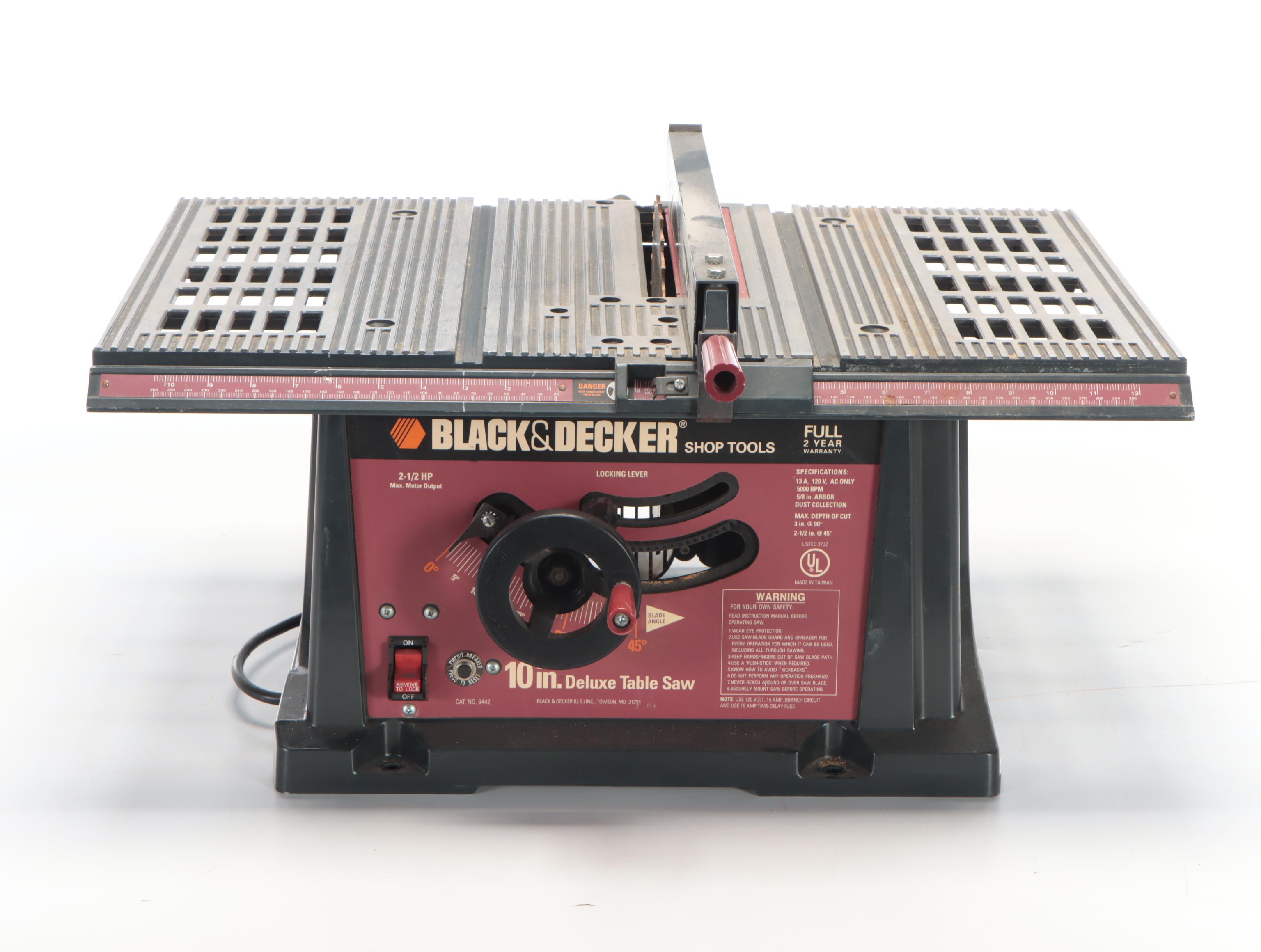 Black+Decker 10 Inch Deluxe Table Saw with Sears/Craftsman 3-Speed Drill Press