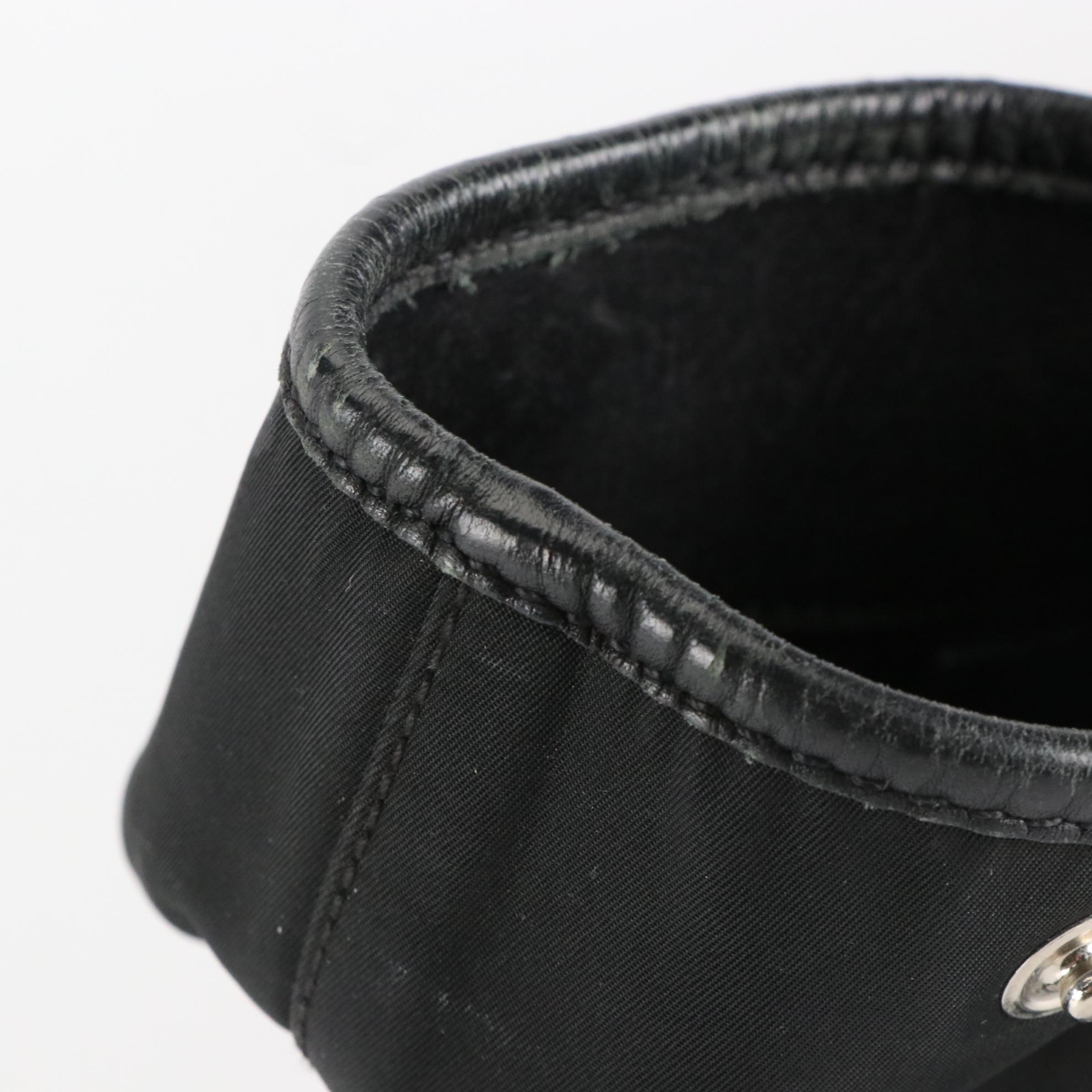 Prada Shoulder Bag in Black Tessuto Nylon and Leather Trim