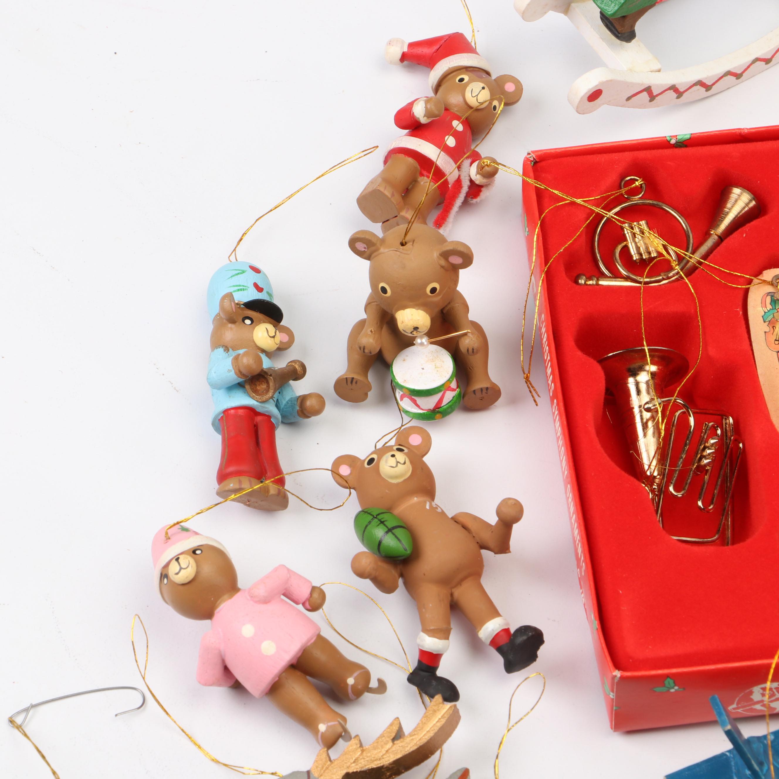 Metal Star Tree Topper with Wood and Other Christmas Ornaments and Décor