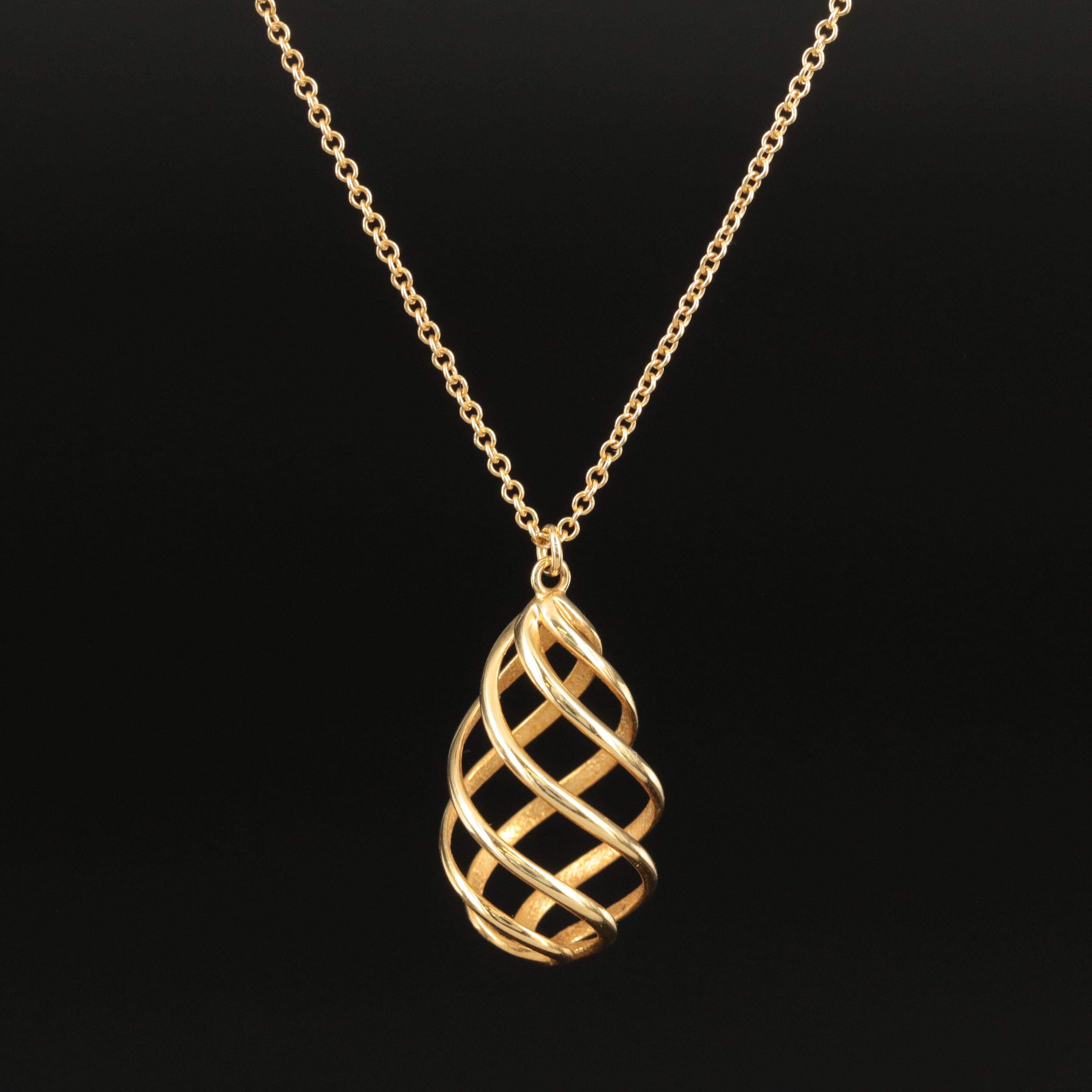 Tiffany & Co. "Venezia Luce" Spiral Pendant Necklace